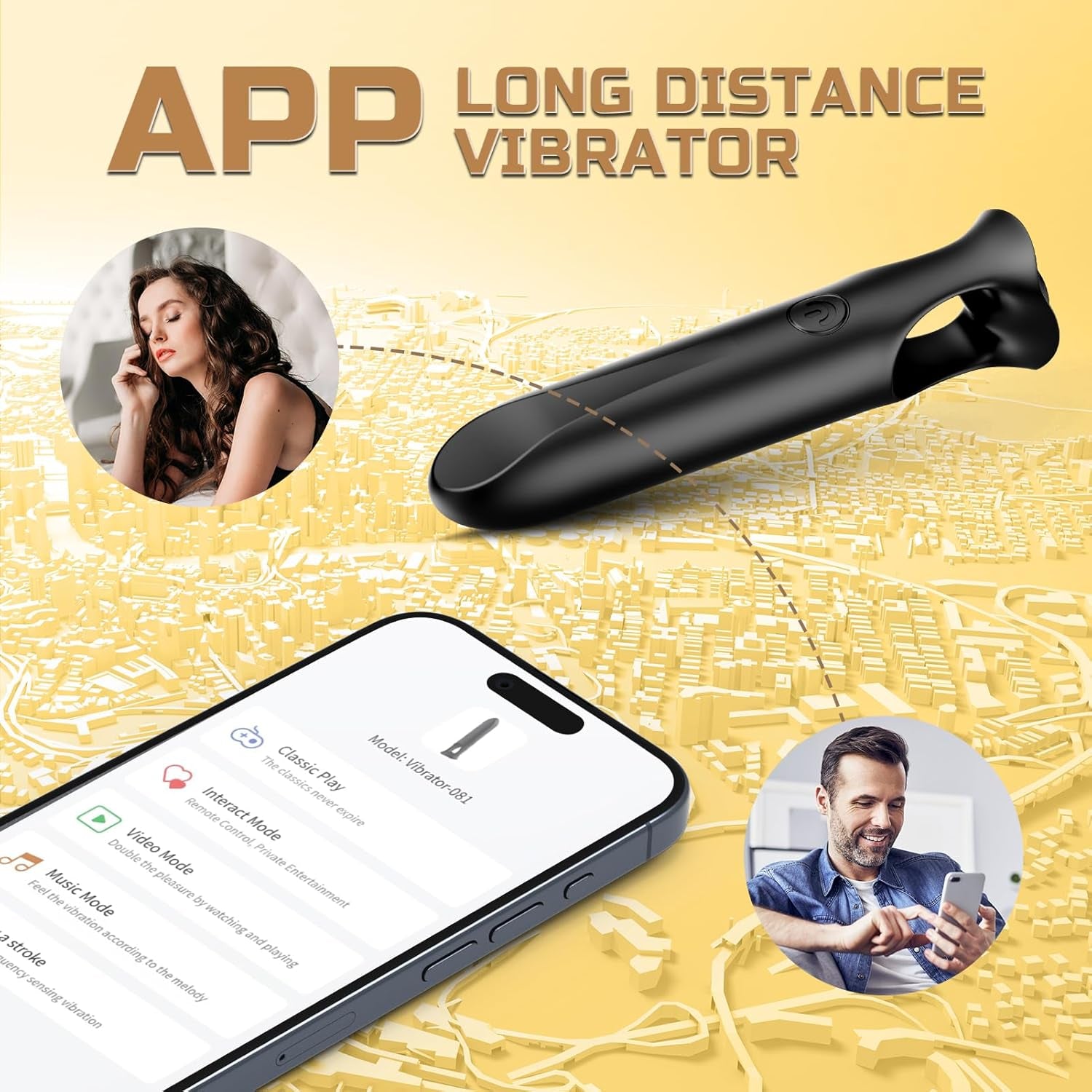 Bullet Vibrator Sex Toys - Lipstick Mini Vibrator with App Control, G Spot Finger Vibrators with 9 Modes, Portable Waterproof Adult Toys for Women, Silicone Adult Sex Toy for Couple Plays