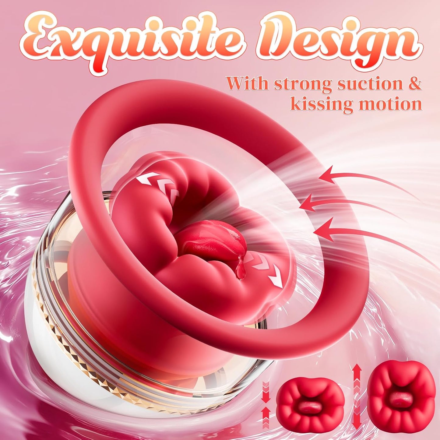 Sex Toys Rose Toy Sucker Vibrator - AI Sync Nipple Toys with 9 Vibrating & 3 Sucking Modes, Detachable Sex Toy Vibrators Adult Toys Clit Nipple Anal Stimulator Massager Rose Sex Toy for Women