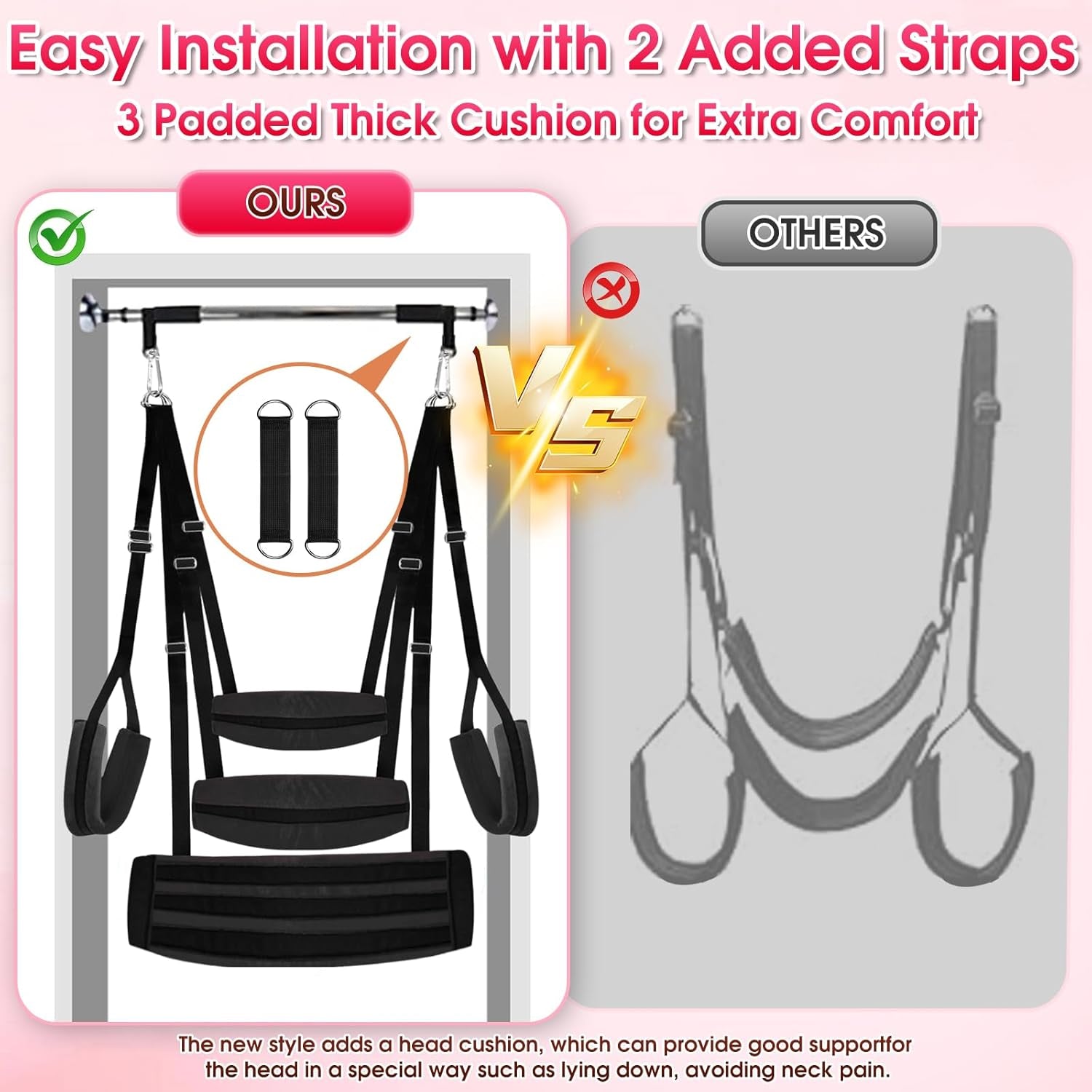 StratavaX Heavy Duty Sex Swing 500lb Adjustable - SinfulX - Personal Care > Sexual Wellness > Sex Swing