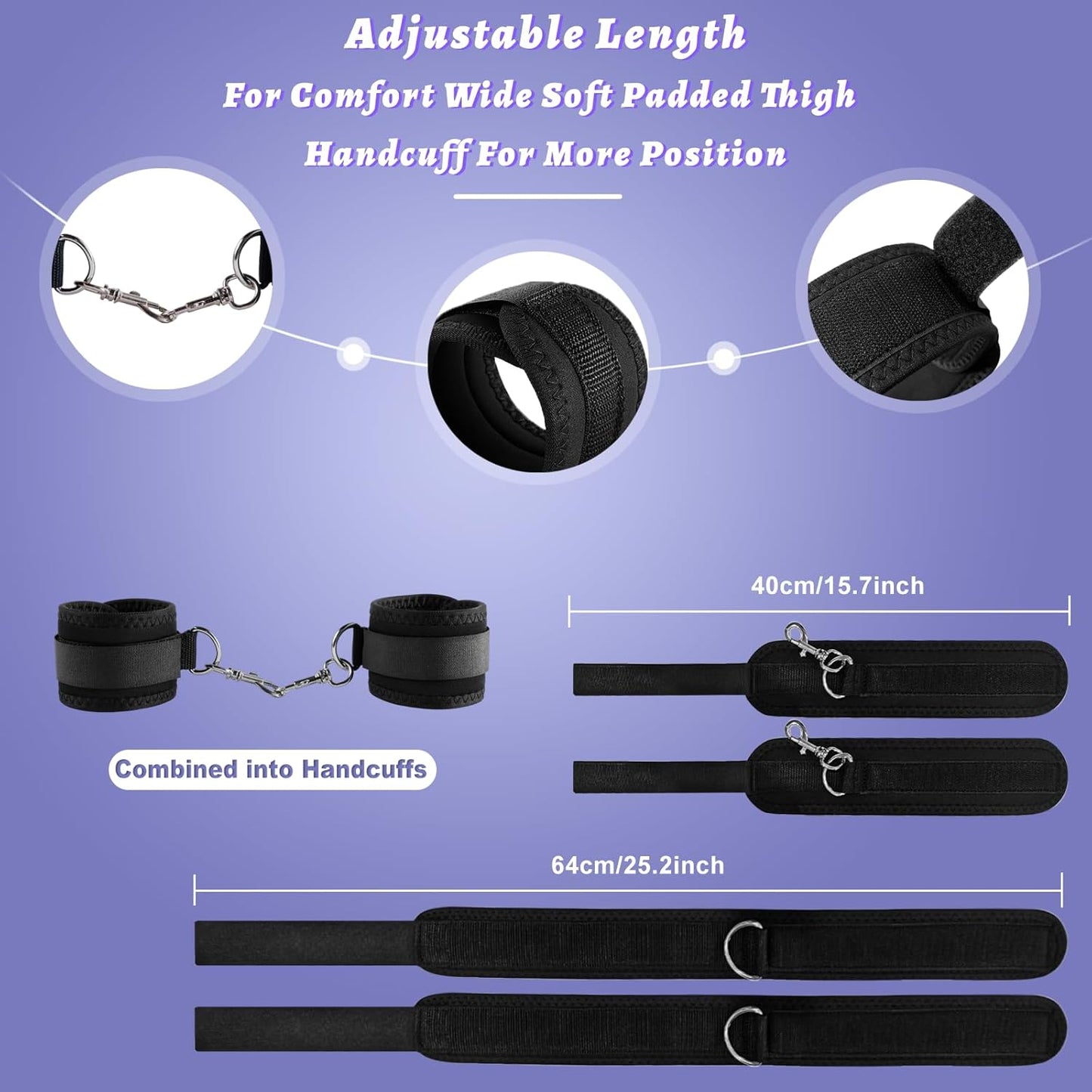 ArcBond Inflatable BDSM Arc Sex Pillow with Cuffs Set - SinfulX - Personal Care > Sexual Wellness > Sex Pillow