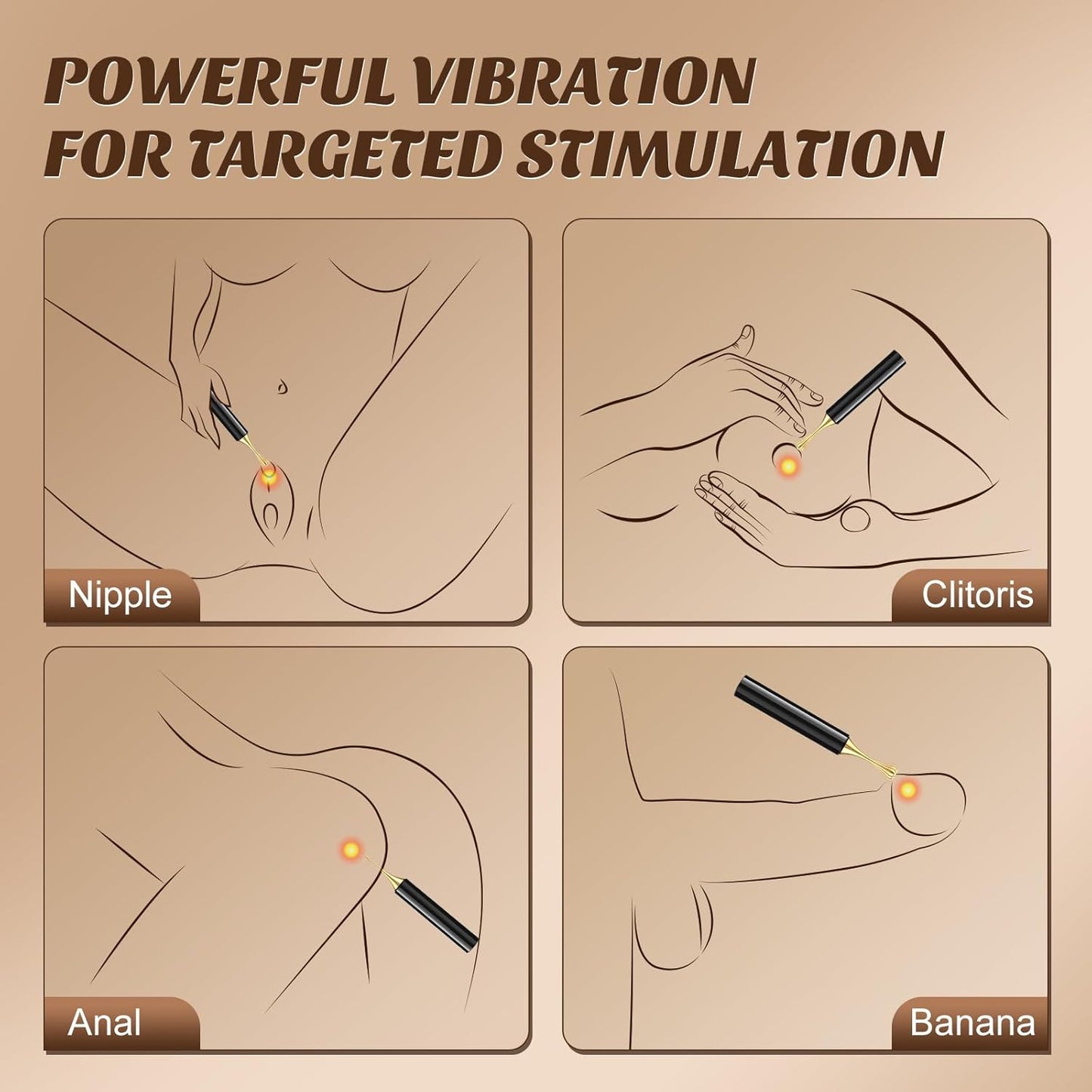 HyperPulse Bullet Vibrator 10 Modes Powerful Rechargeable Quiet - SinfulX - Personal Care > Sexual Wellness > Bullet Vibrator