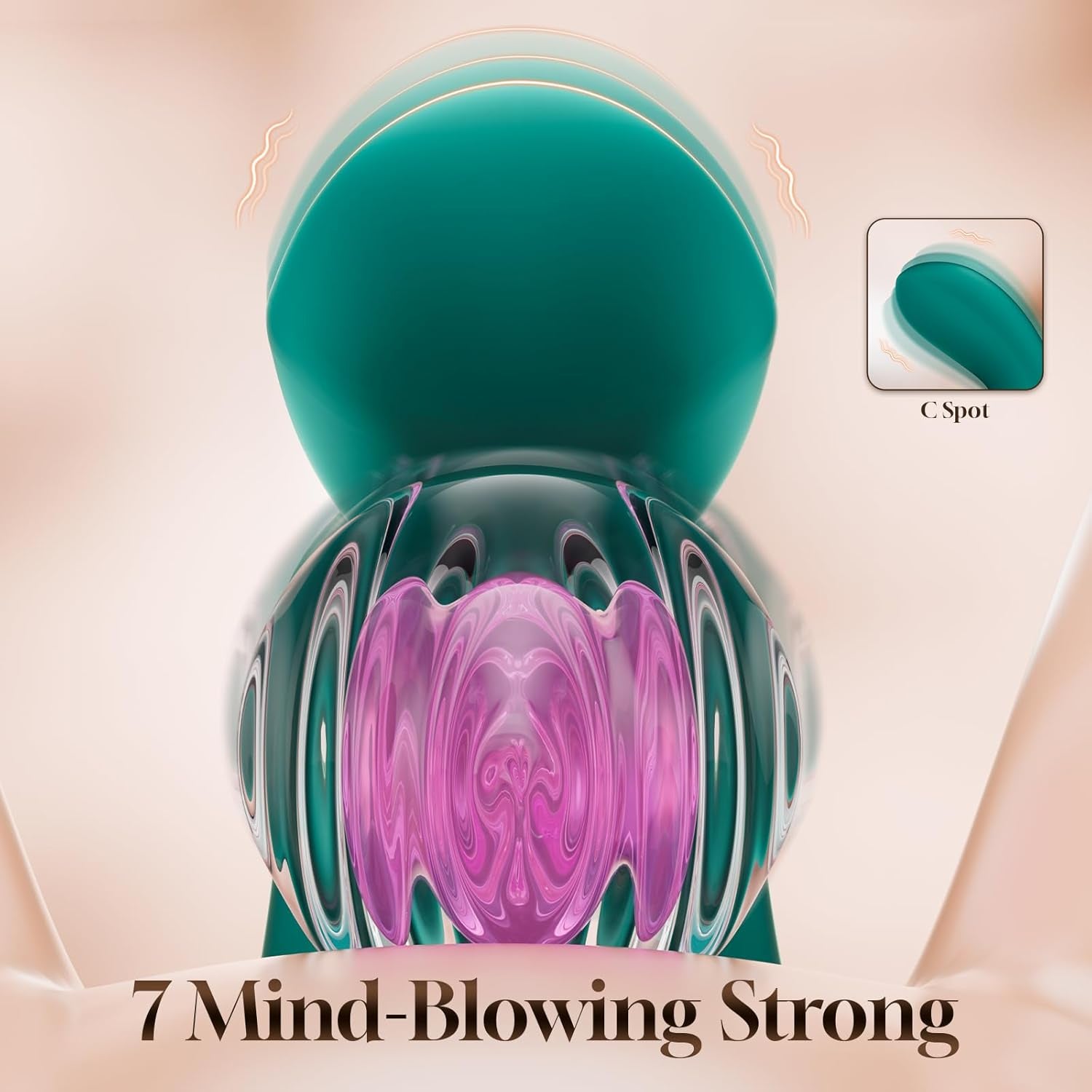 Vibrator Dildo Rabbit Sex Toys - G Spot Vibrator Massager for Women Clitoral Nipple Stimulation, 3 in 1 Sex Toys with 14 Vibration & 7 Tongue Licking Flapping, Adult Product Aurieel (Green) - SinfulX - 