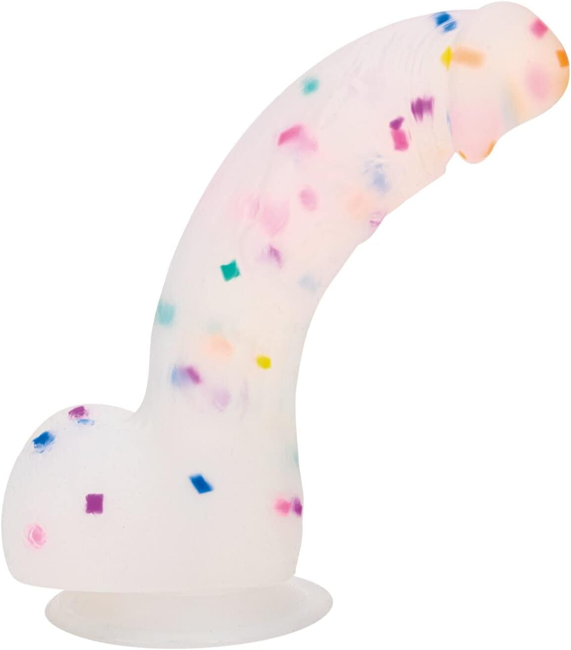 Realistic Clear Dildo for Beginners, 7.6 Inch Silicone Thick Dildo with Strong Suction Cup for Vagina & Anal Play, Adult Sex Toy for Women Masturbation