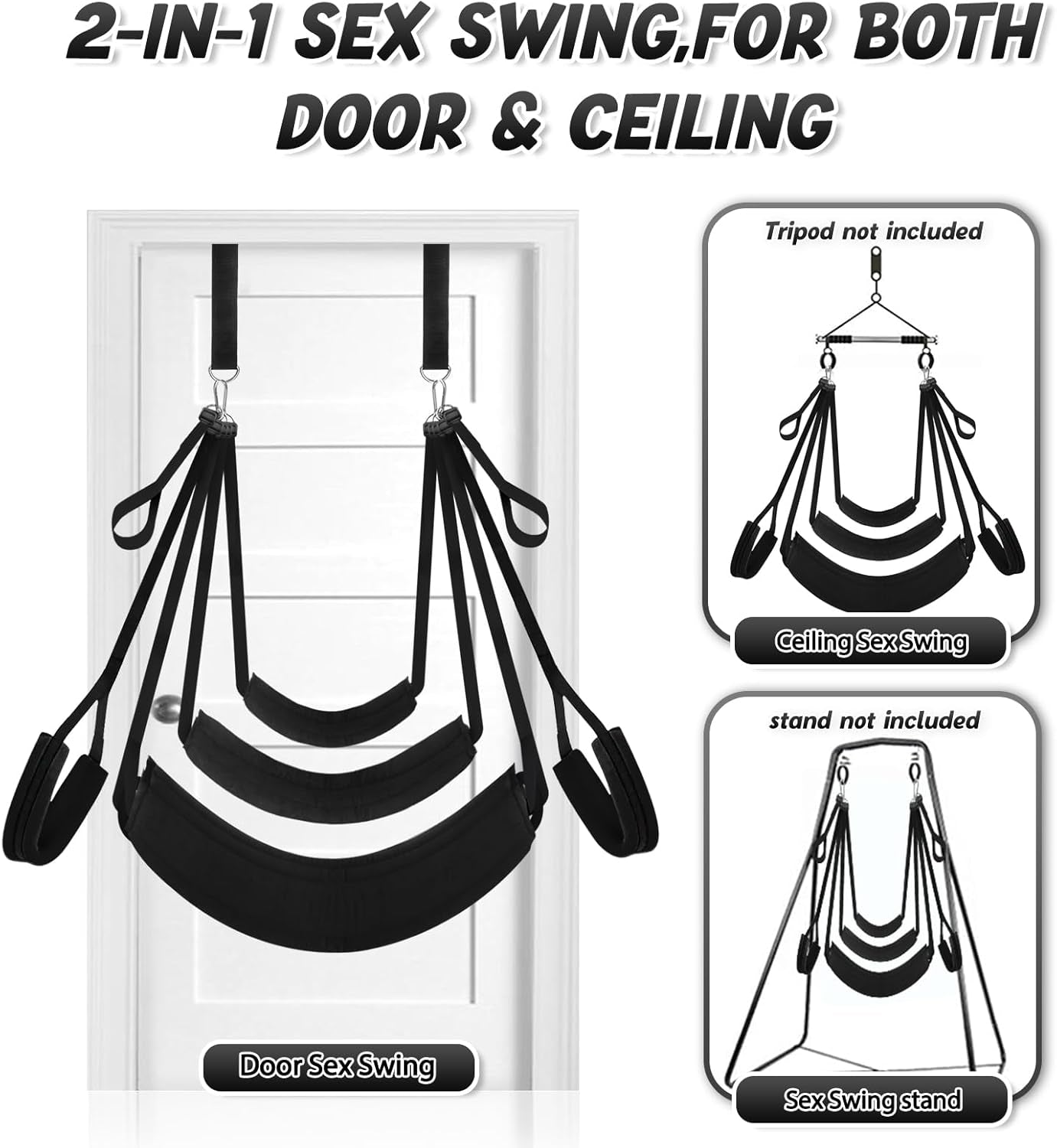 VelvetLift Door Sex Swing with Cushions & Armrests - SinfulX - 