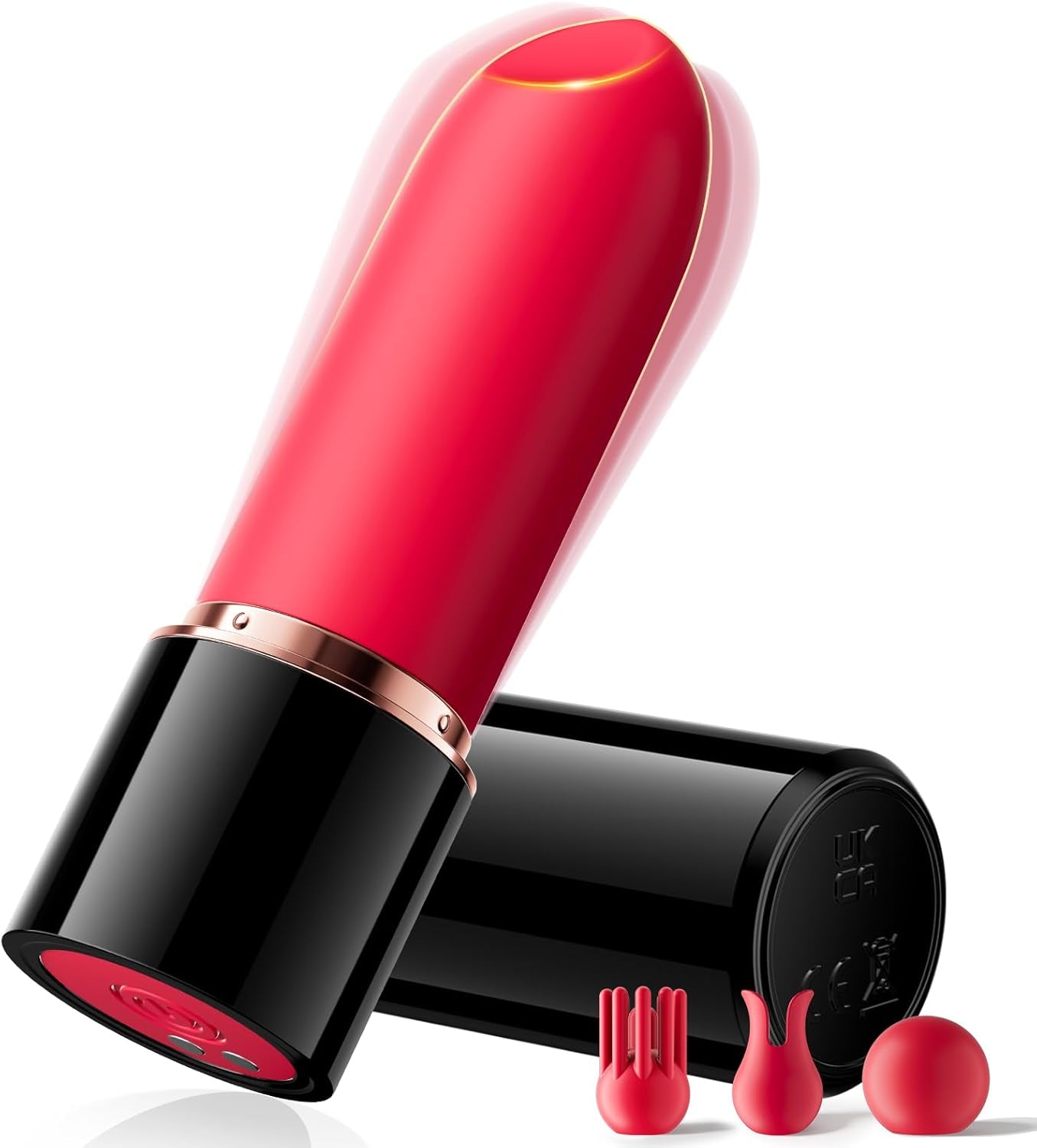 Lipstick Bullet Vibrator Adult Sex Toys, 10 Powerful Vibrations, Mini for Clitoral Stimulation, Rechargeable & Discreet Electric Massagers, Waterproof Portable Rose Toys & Games