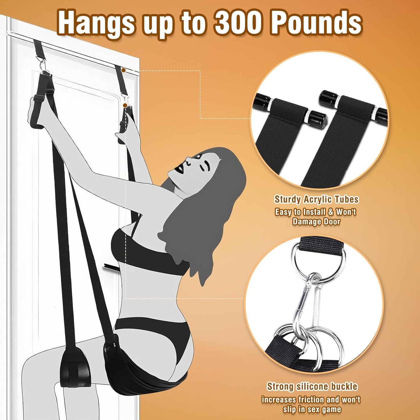 DualyX 2 - in - 1 Door Sex Swing & Thigh Sling - SinfulX - Personal Care > Sexual Wellness > Sex Swing