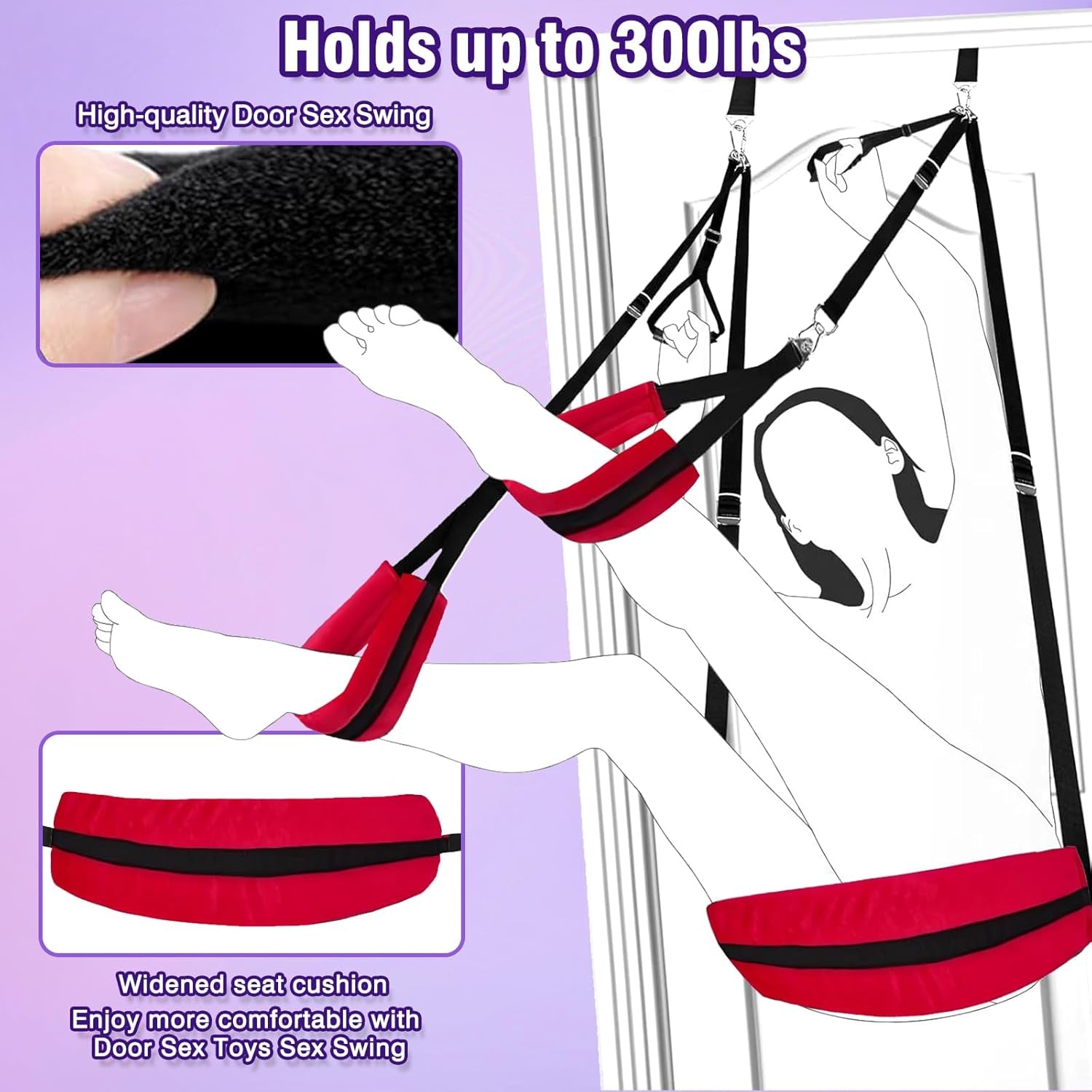 BondaraX BDSM Door Sex Swing Restraint Kit 300lb - SinfulX - Personal Care > Sexual Wellness > Sex Swing
