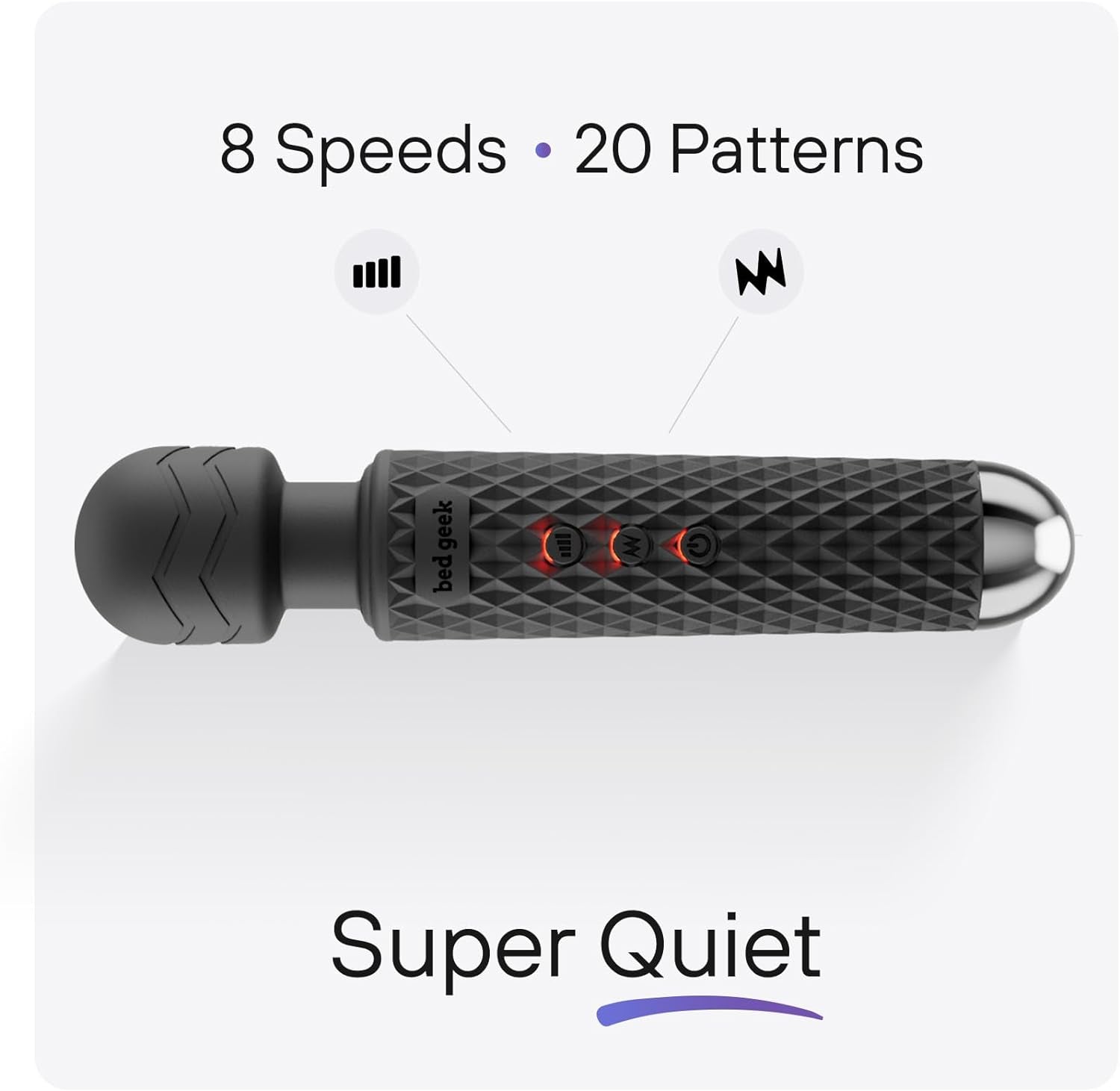 ObsidianPrism Wand Vibrator 20 Patterns 8 Speeds Waterproof - SinfulX - Personal Care > Sexual Wellness > Wand Vibrator