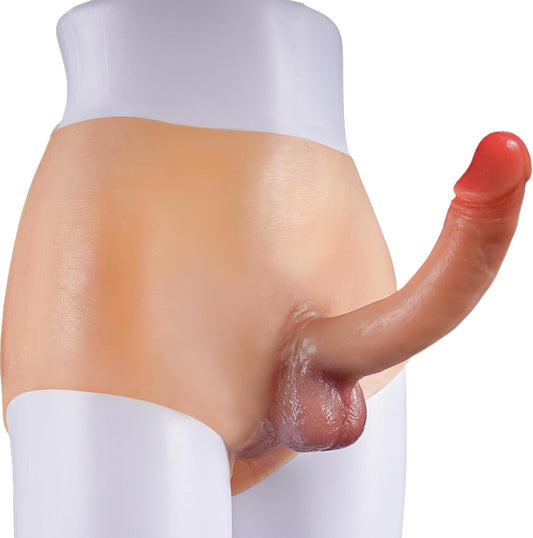 Realistic Strap on Dildo Harness Dildos Panties, Silicone Wearable Dildo Underwear Lesbian Sex Toys, Transgender Clothing Strapon with 7" Solid Dick, Strapless Dildos Pegging Toys for Women & Couple - SinfulX - 