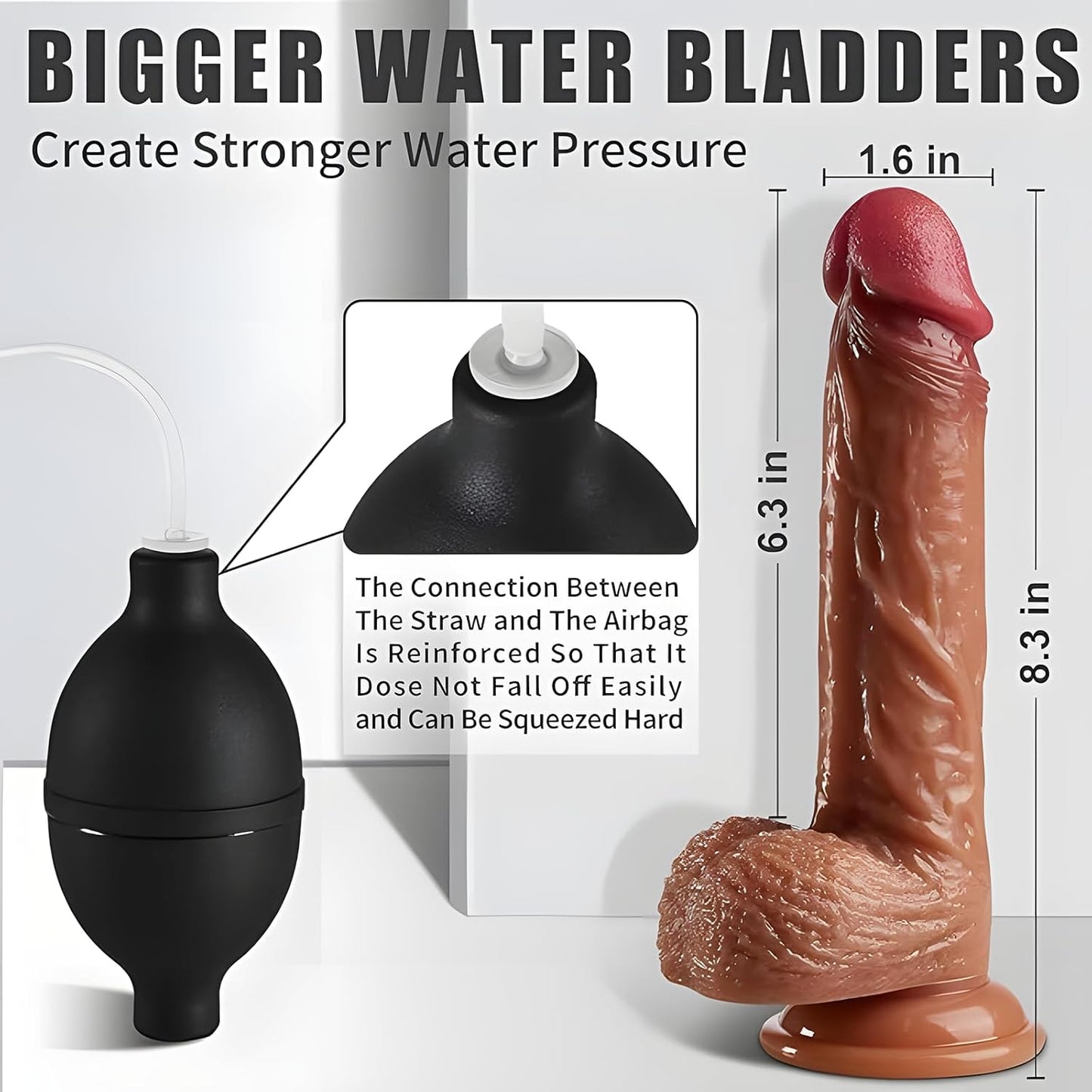 Dildos Squirting Dildo Ejaculating Toy, 8.5Inch Realistic Dildos Soft Feel like Real Skin, Silicone Anal Dildo with Strong Suction Cup for G Spot Anal Play, Adult Sex Toys for Women（ Flesh） - SinfulX - 