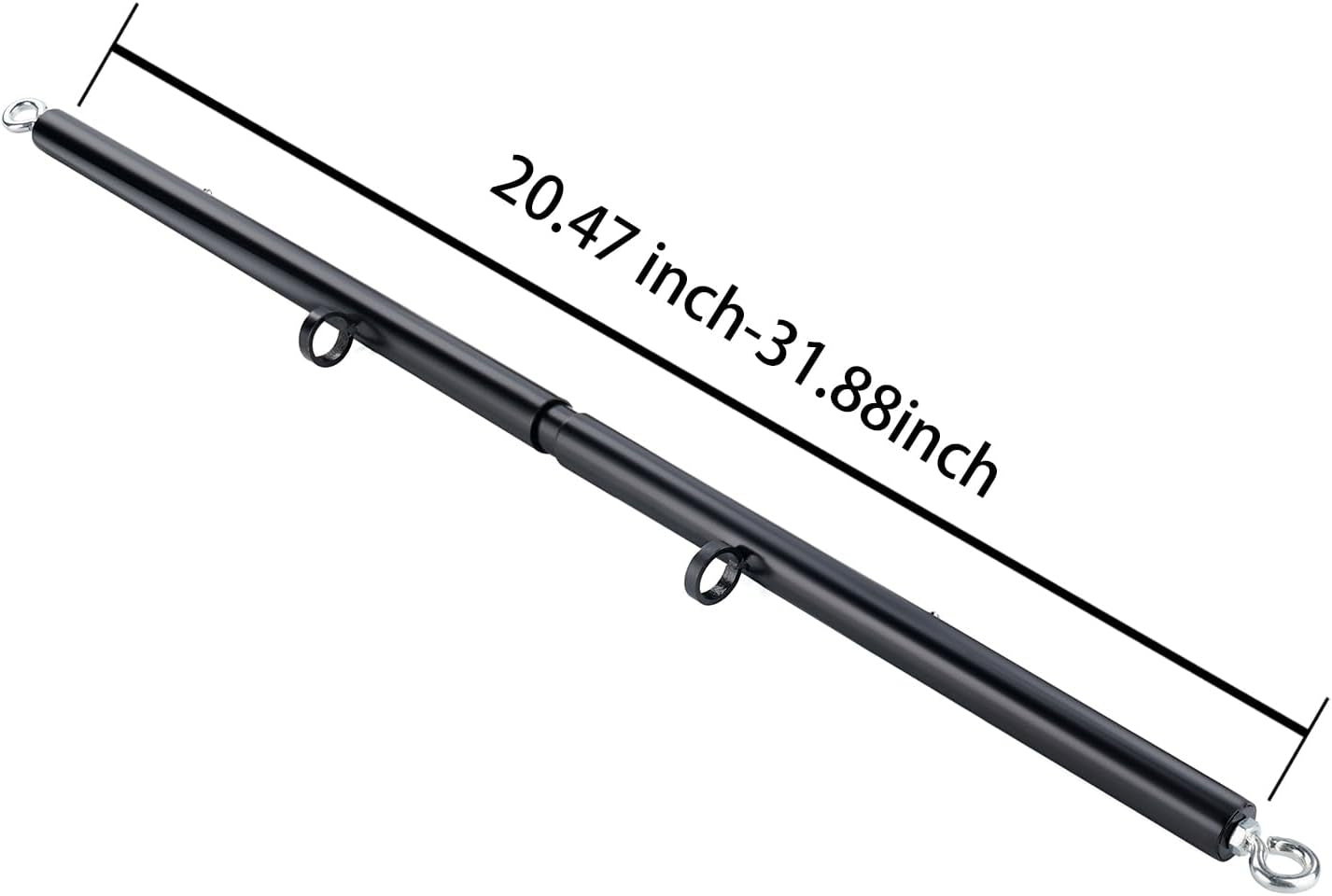 Spreader Bar Heavy Duty Stainless Steel Expandable Bar Home Gym with 4Pcs Furry Crocodile Red Adjustable Strap,Sports Aid Training Pilates Aid Kit,Indoor Yoga Set - SinfulX - 