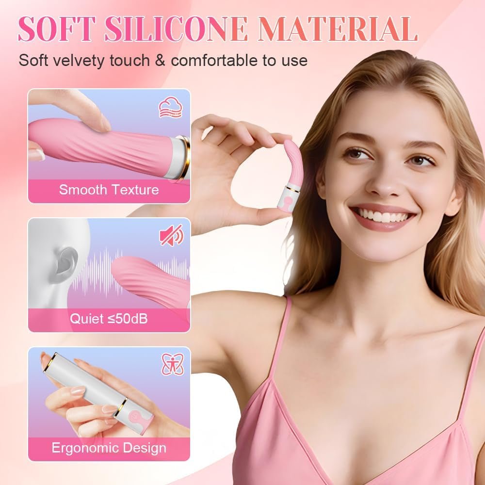 SecretLuxe Lipstick Bullet Vibrator 10 Modes Quiet Rechargeable - SinfulX - Personal Care > Sexual Wellness > Bullet Vibrator