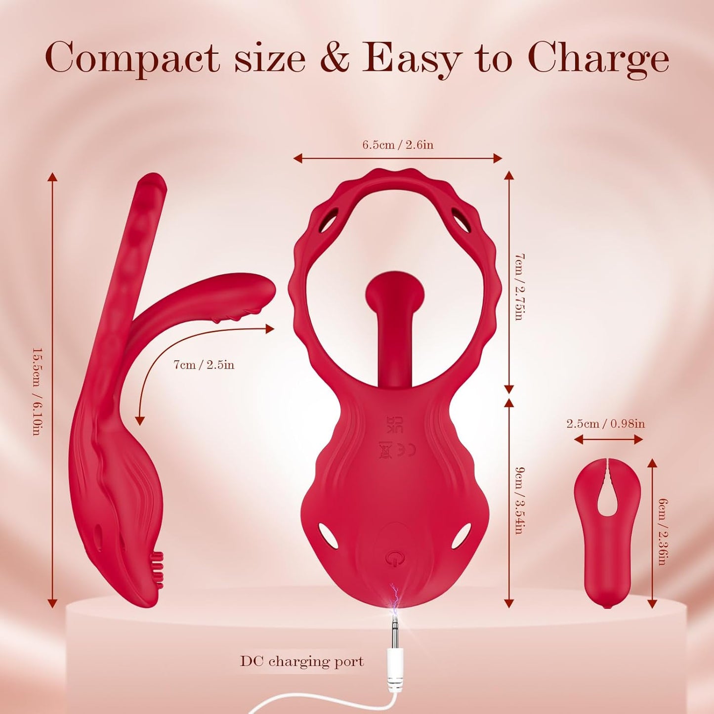 Vibrating Panties Nipple Clamps Vibrator - Couples Sex Toys Vibrators Remote Control Vibrator Rose Sex Toy Vibrating Cock Ring with 10 Vibration Modes - Bondage Nipple Toys Sex Toy Adult Toys