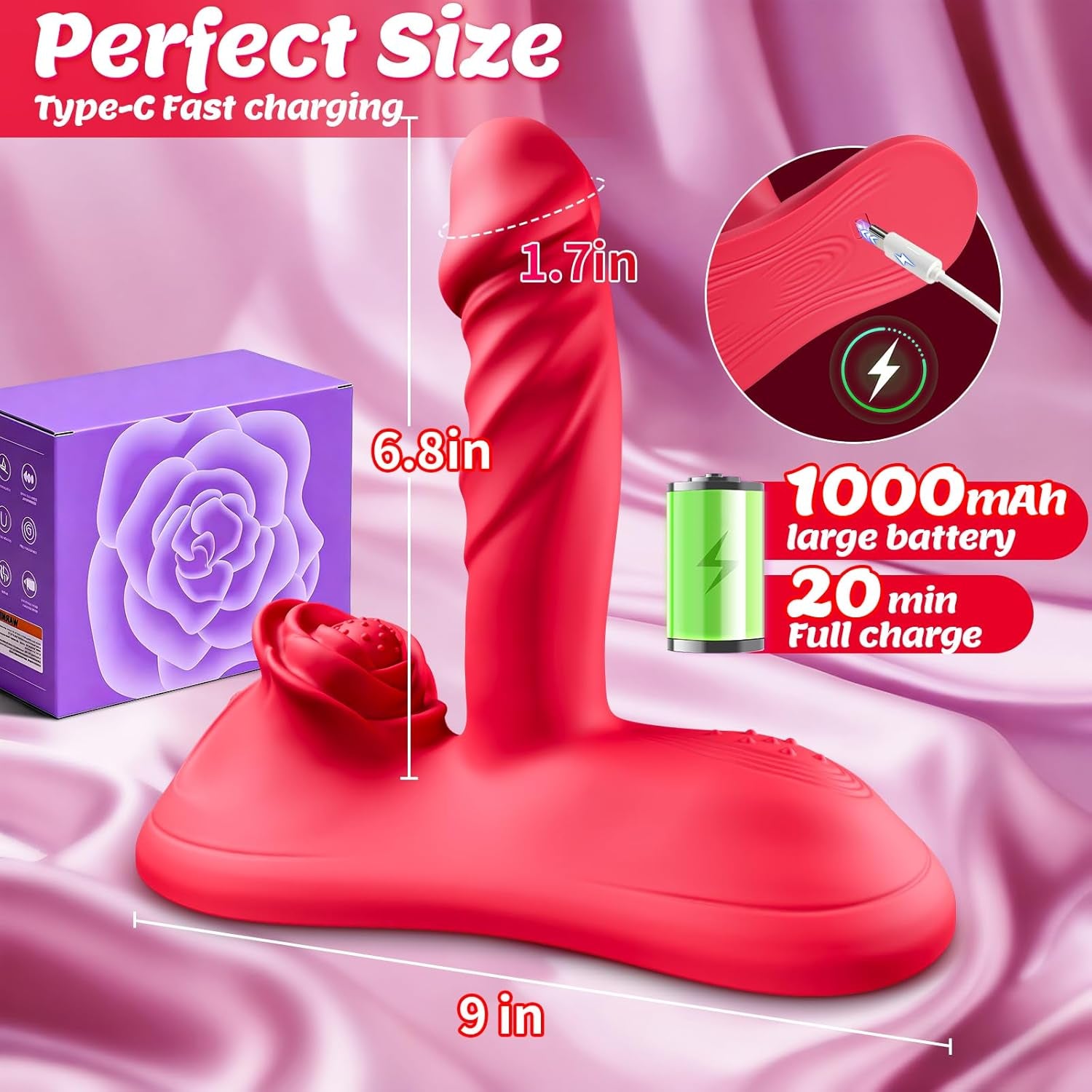 RoseRhythm Triple - Drive Ride - On Peristalsis Vibrator - SinfulX - 