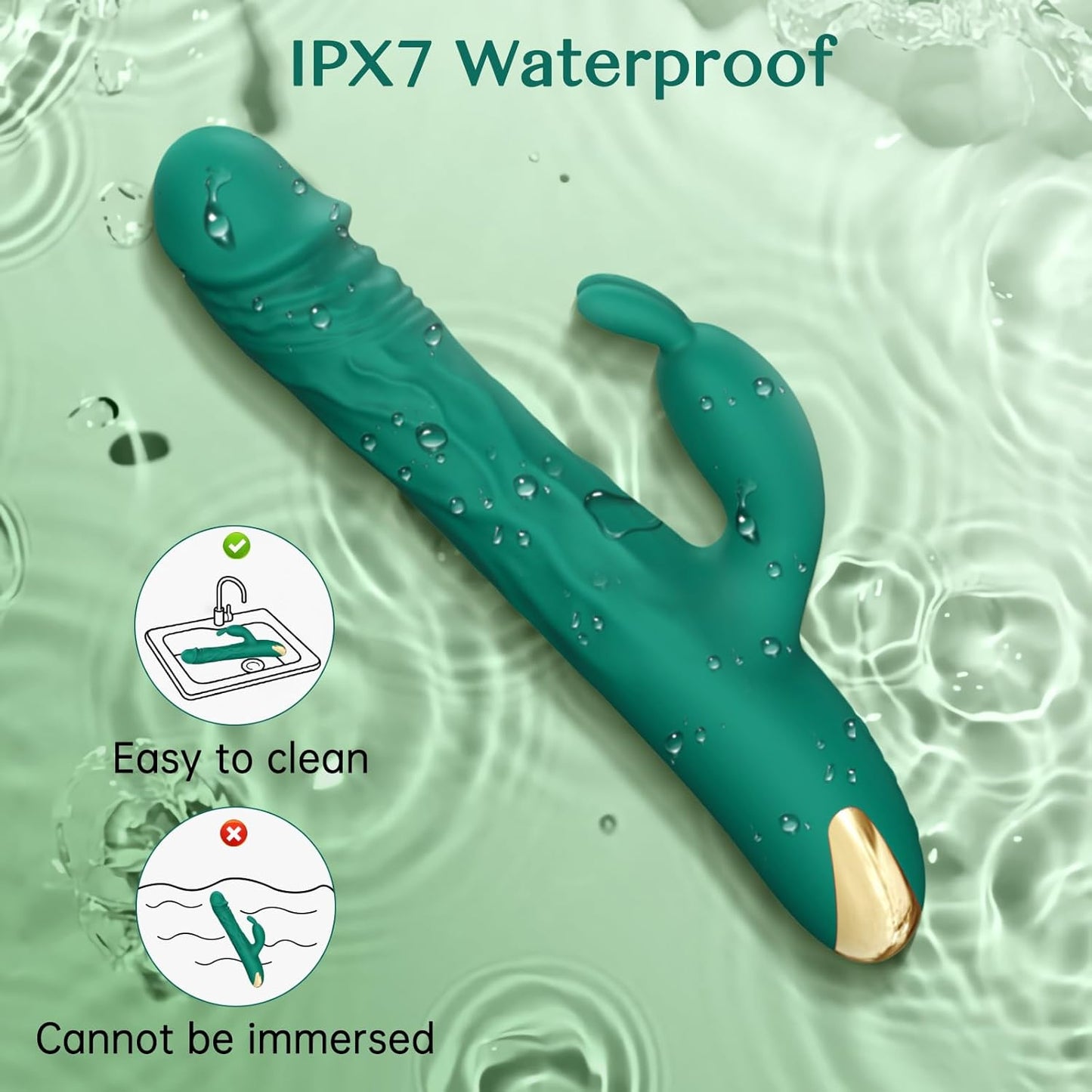 EonPulse Thrusting Rabbit Vibrator 5 Thrust 10 Modes - SinfulX - 