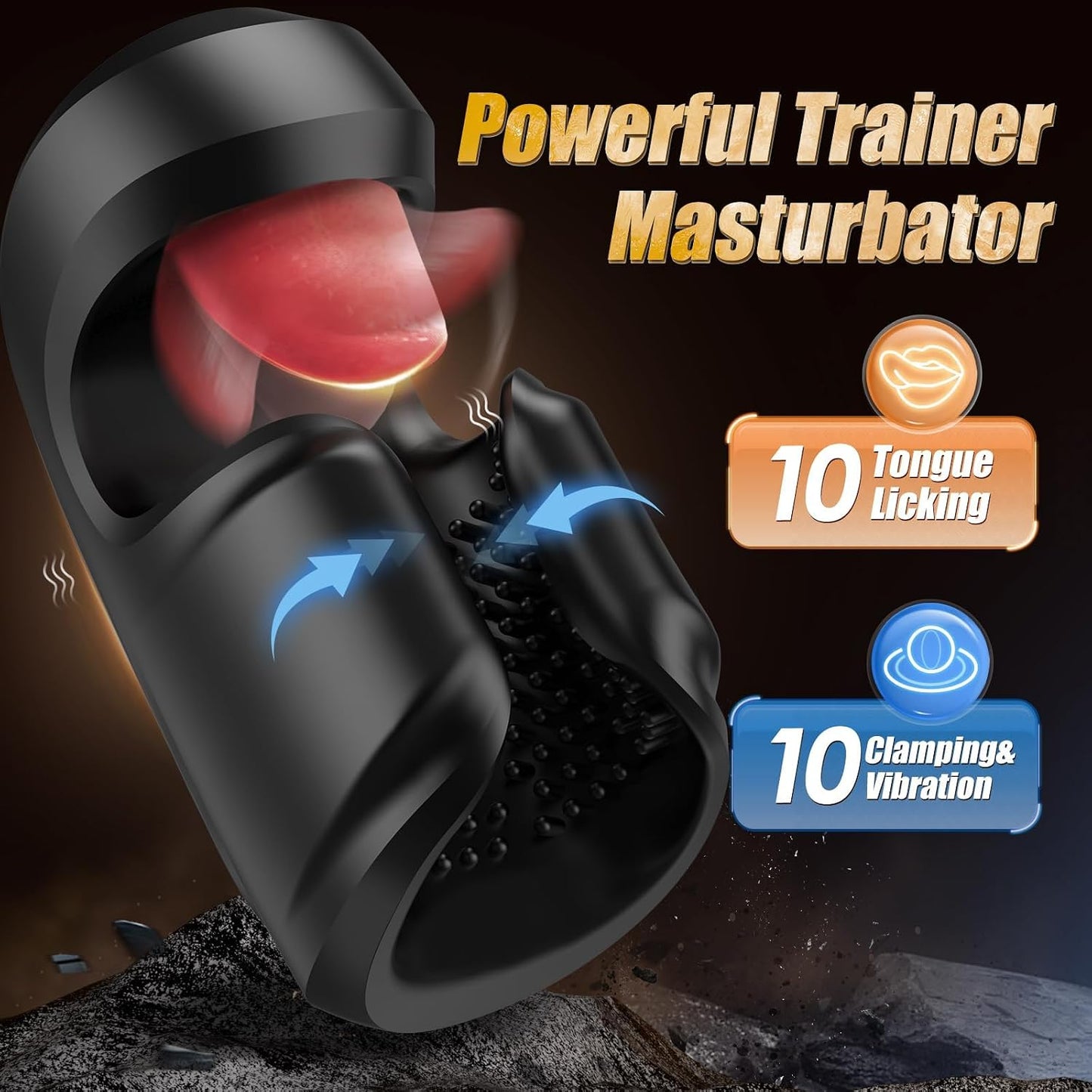 IgnisWing Male Training Masturbator | Clamping, Vibrating & Licking