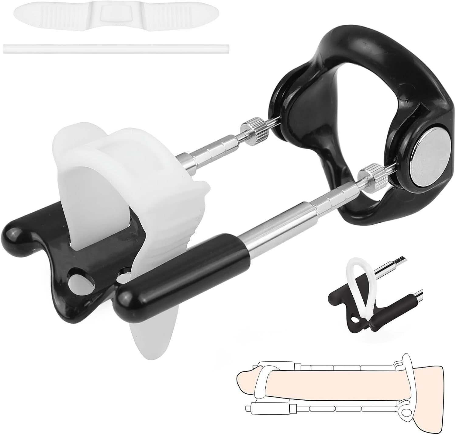 Penis Extender Penis Pump Sex Toys for Men, Adjustable Penis Extension Stretcher, Wearable Sex Toys - Pumps & Enlargers, Easy to Install, Penis Enlargement Traction Device - SinfulX - 