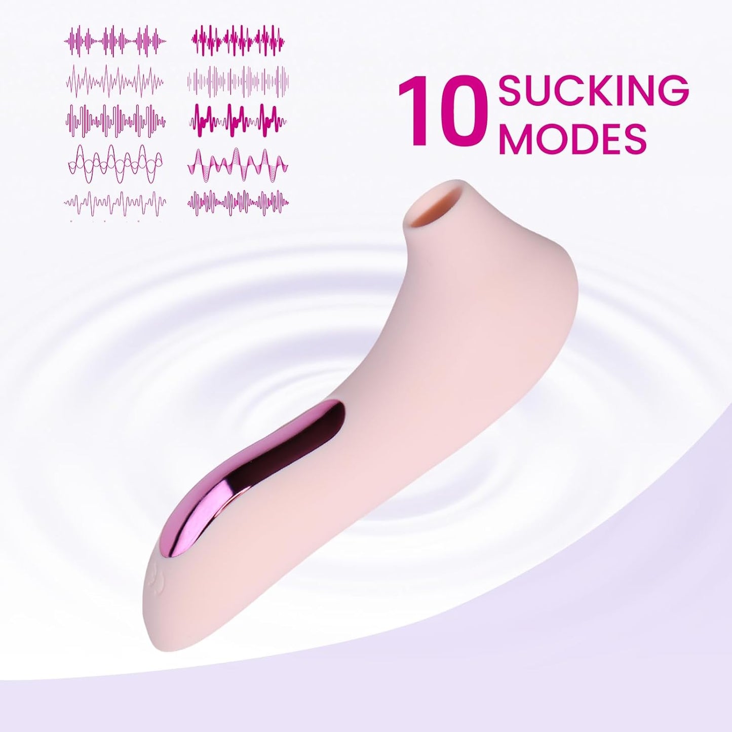 Sucking Vibrator Wand Adult Womens Sex Toys, Clitoral Nipple Sucker with 10 Sucking Modes, Clitoral Stimulator Vibrator Clit Sex Novelties, Waterproof Rose Toy G Spot Vibrator for Women Couples - SinfulX - 