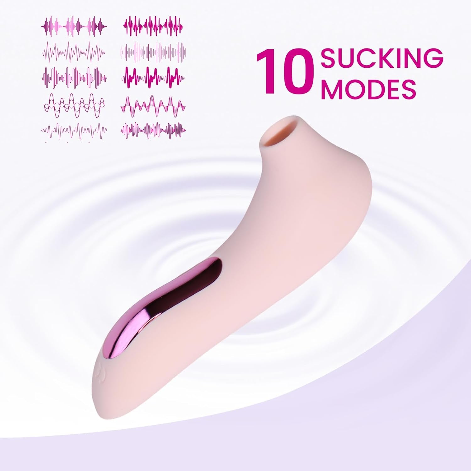 Sucking Vibrator Wand Adult Womens Sex Toys, Clitoral Nipple Sucker with 10 Sucking Modes, Clitoral Stimulator Vibrator Clit Sex Novelties, Waterproof Rose Toy G Spot Vibrator for Women Couples - SinfulX - 