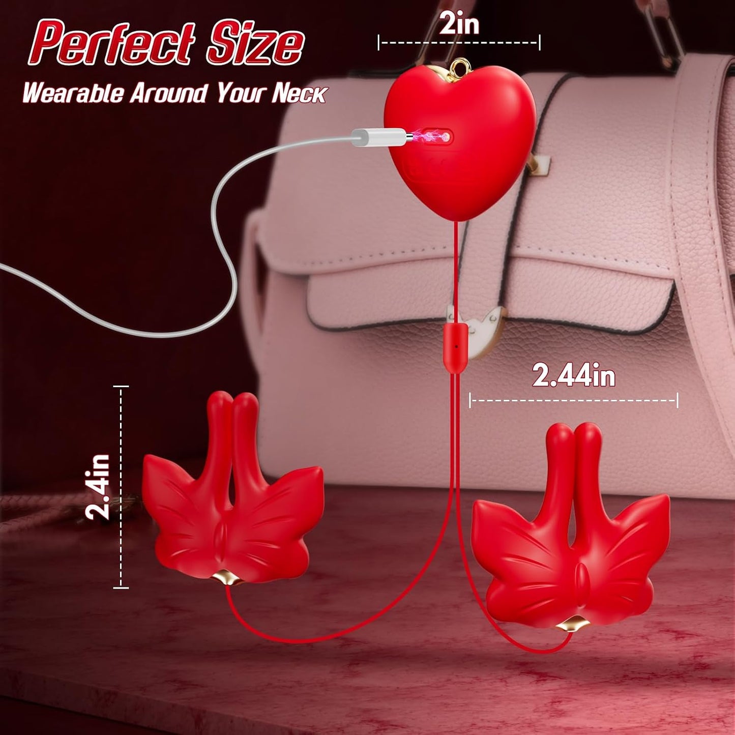 Nipple Clamps Toy for Women, Adults Sex Toys Nipple Vibrator Clitoris Stimulator with 9 Powerful Modes, BDSM Neck-Hanging Vibrating Nipple Toys for Women Couples Sex Toy & Games