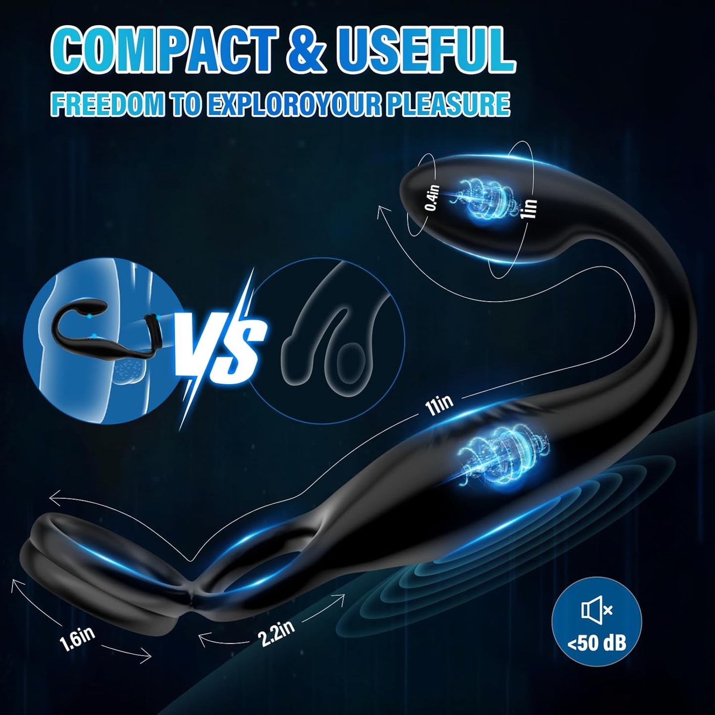 Vibrating Cock Rings Anal Vibrator - Mens Anal Sex Toy Prostate Massager Vibrator with 10 Modes, Remote Control Vibrating Butt Plug Penis Scrotum Stimulator, Male Vibrator Couple Anus Anal Toy