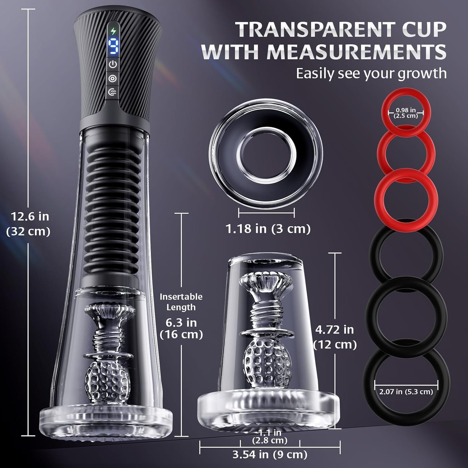 ClearPulse AI Male Masturbator Transparent Pump Trainer - SinfulX - Personal Care > Sexual Wellness > Male Suction Vibrator