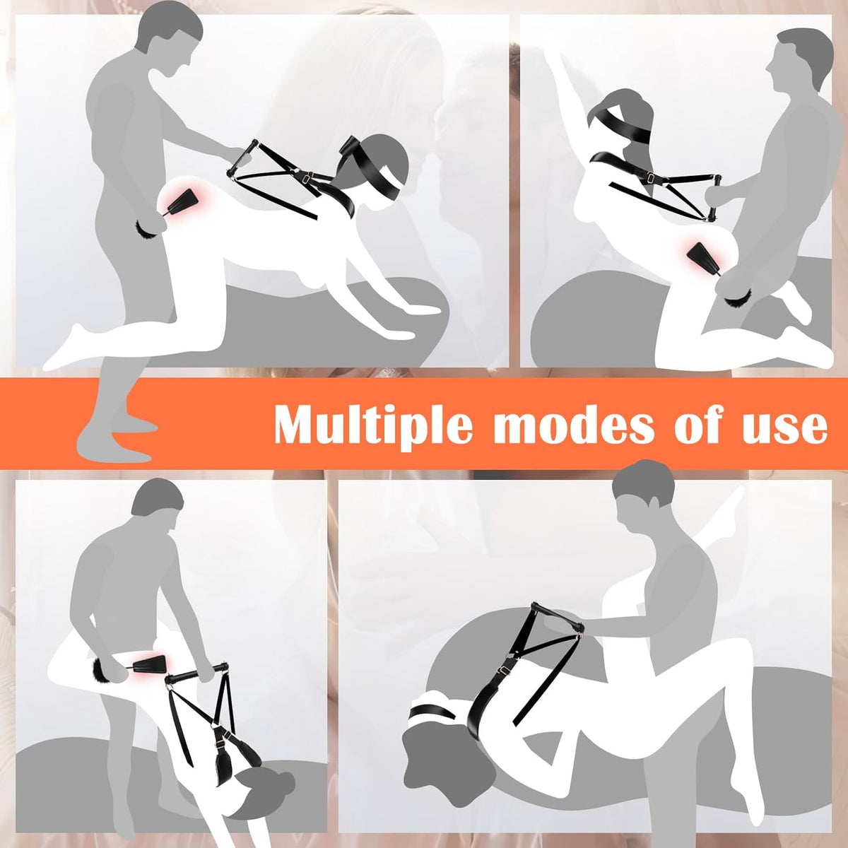 GripForm Doggy Style Sling Harness BDSM Kit Adjustable - SinfulX - Personal Care > Sexual Wellness > Sex Sling