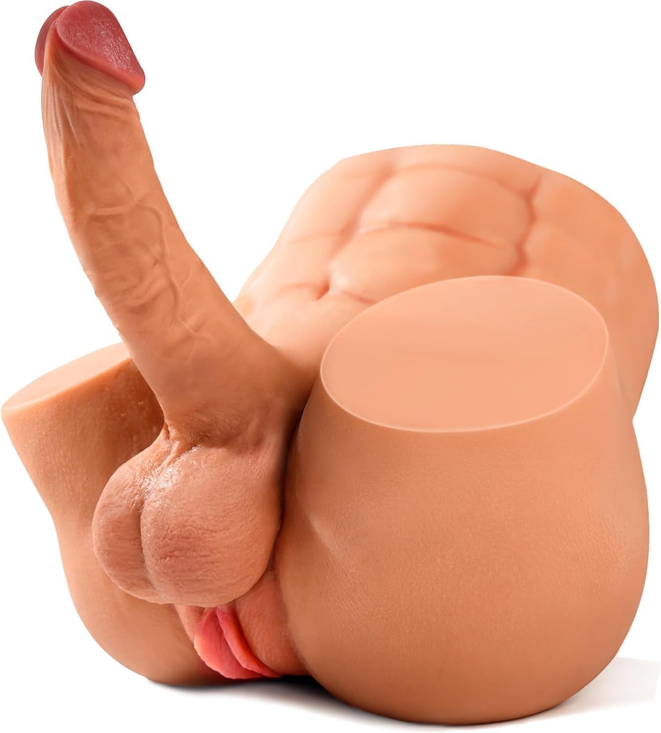 Shemale Sex Doll with 7.2In Realistic Huge Dildo, Unisex Trans Sex Dolls Flexible Cock Gay Sex Toys for Women Elasticity Tight Vagina Anus Masturbator Male Sex Doll Adult Sex Toy for Men - SinfulX - 