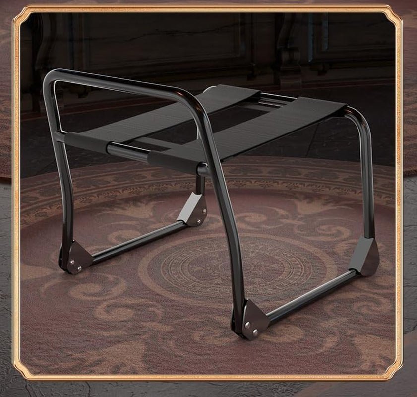 Folding Sex Chair, Sex Position Enhancer Chair,Large Size Position Aids Chair with Handrail Novelty Sex Toy Sex Games Portable Sex Bench for Couples Adult SM Games (Dark Black) - SinfulX - 