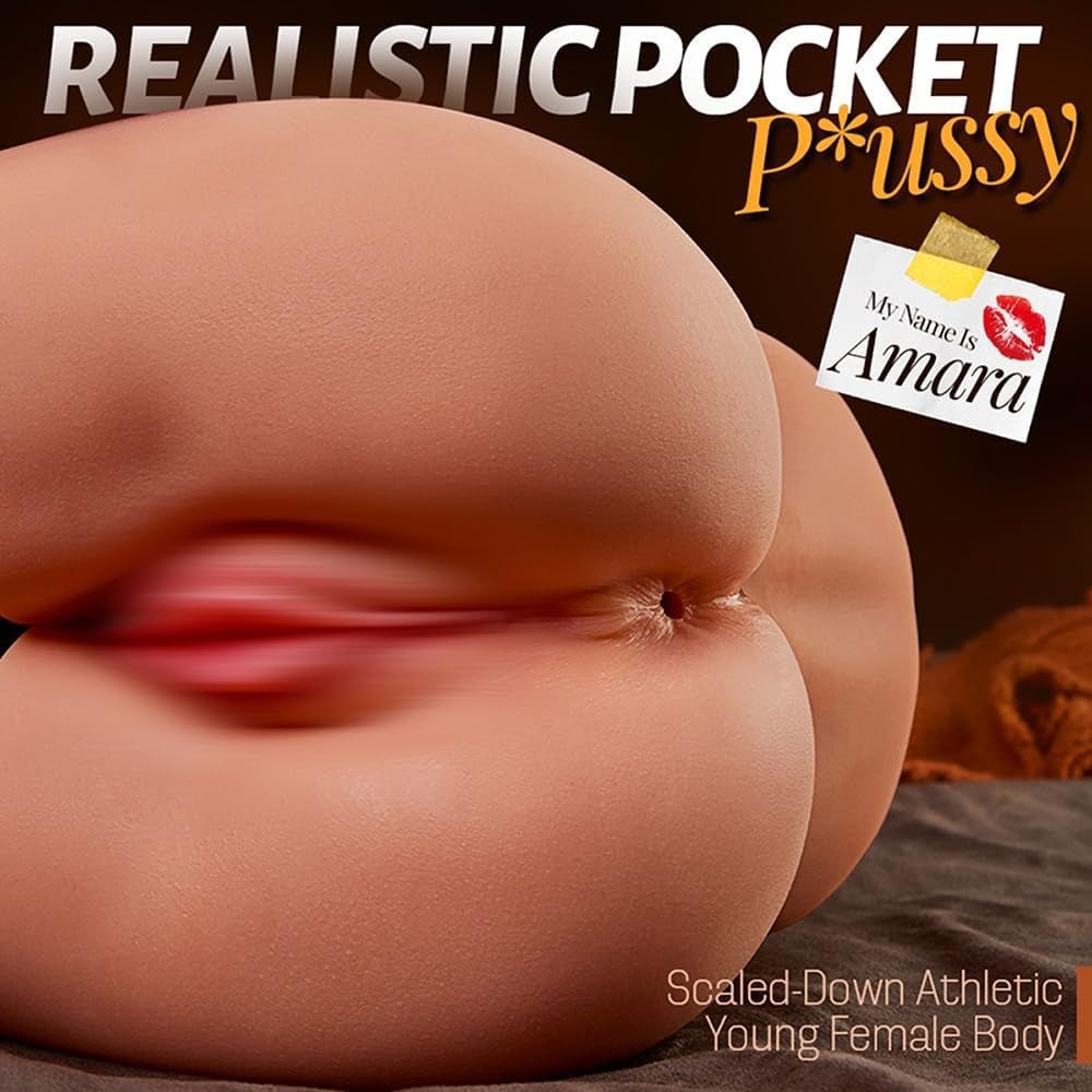 Portable Sex Doll Ass Soft Butt, Realistic Male Masturbator Stroker Male Sex Toy with Dual 3D Channel Vagina and Anal, Pocket Pussy Ass Adult Sex Toys Sex Dolls for Men 5.1LB - SinfulX - 