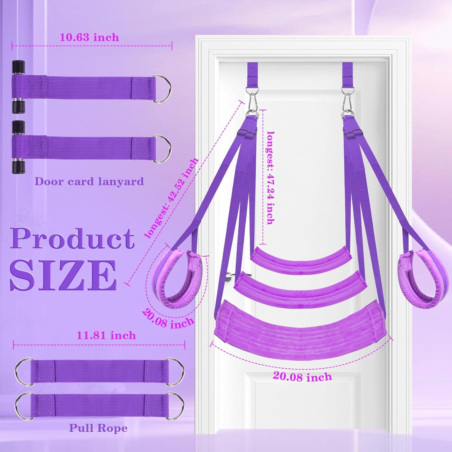ComfortGrip Door Sex Swing with Cushions & Restraints - SinfulX - Personal Care > Sexual Wellness > Sex Swing