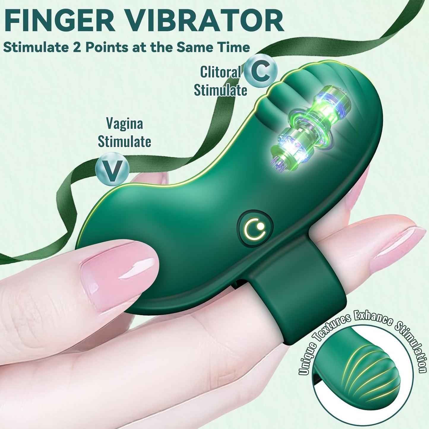 VelouraX Finger Vibrator 10 Modes Waterproof Mini - SinfulX - Personal Care > Sexual Wellness > Finger Vibrator