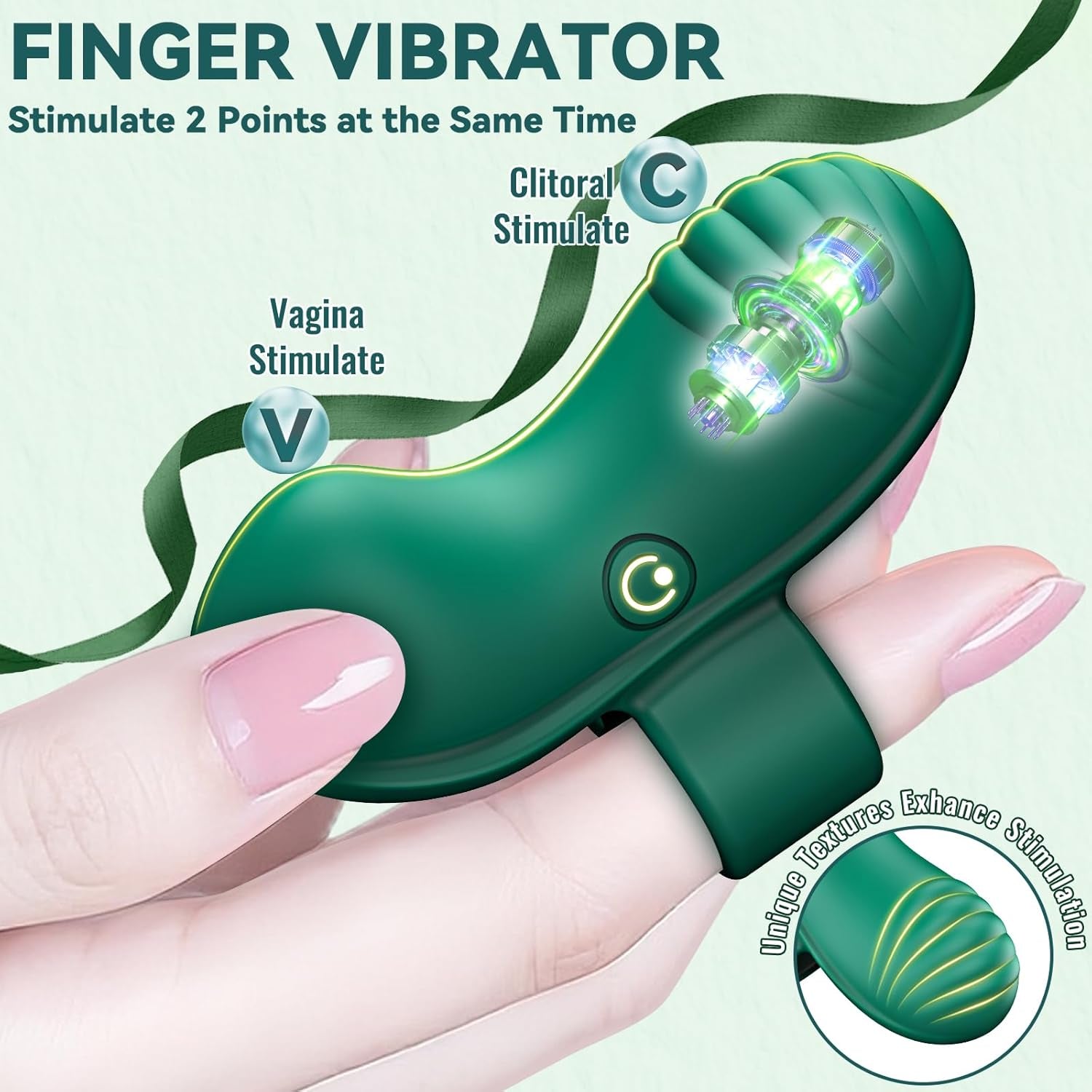 VelouraX Finger Vibrator 10 Modes Waterproof Mini - SinfulX - Personal Care > Sexual Wellness > Finger Vibrator