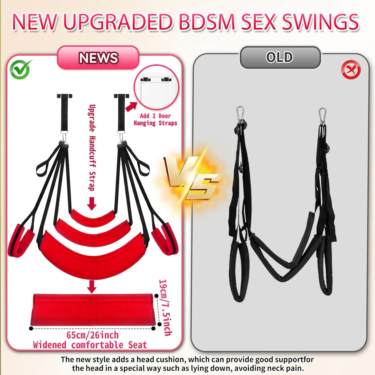 ShadowLift Adjustable BDSM Door Swing for Couples - SinfulX - 