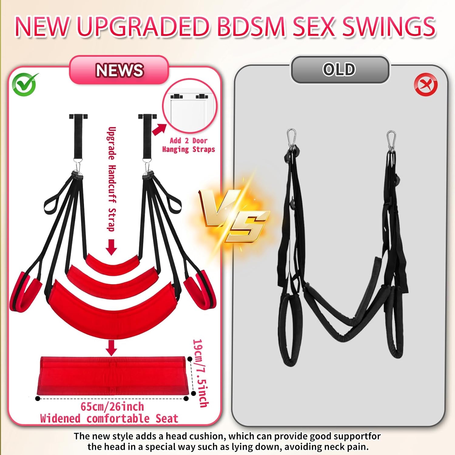 ShadowLift Adjustable BDSM Door Swing for Couples - SinfulX - 