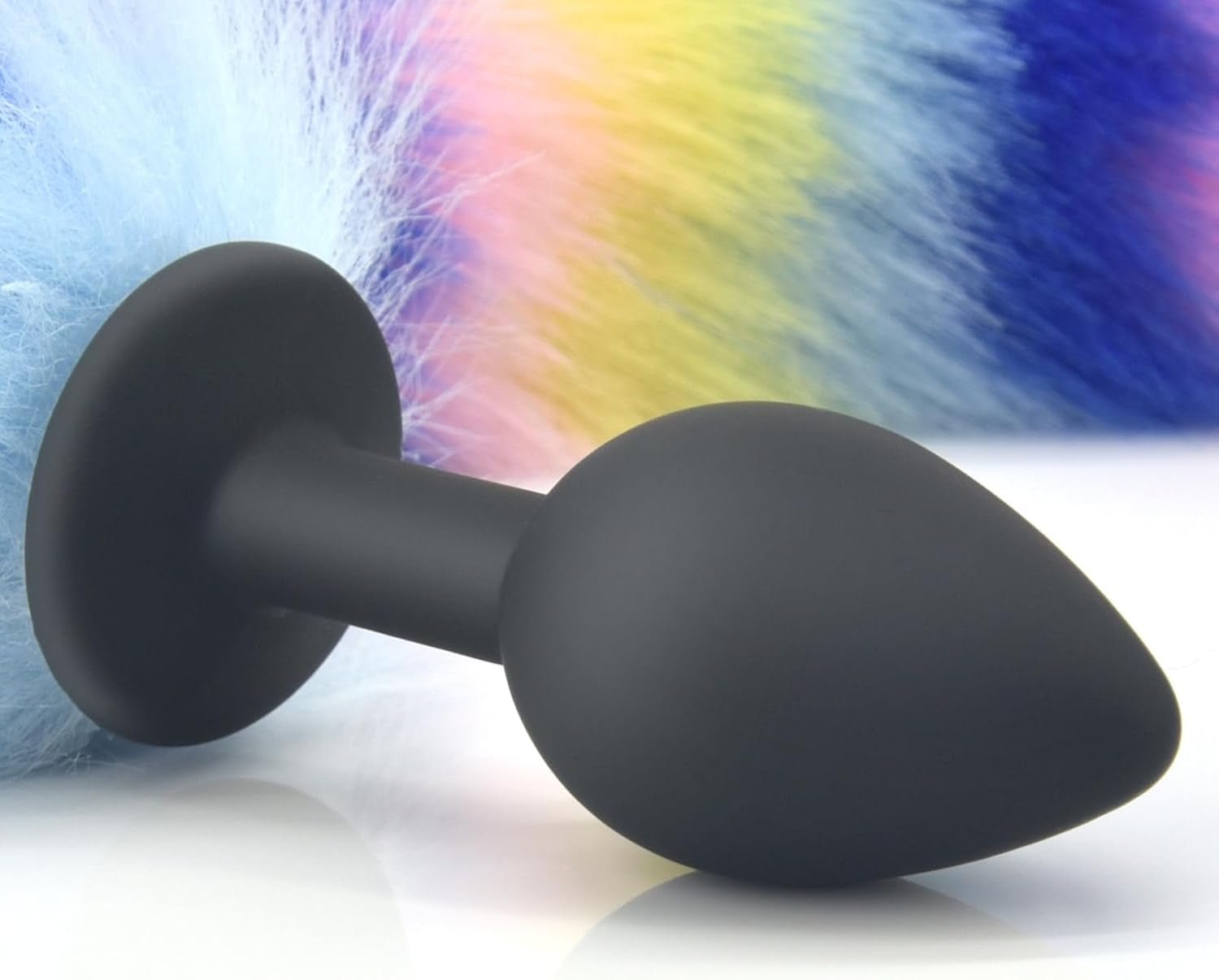 CandyFox Black Silicone Fox Tail Plug Colorful 15.7" - SinfulX - 
