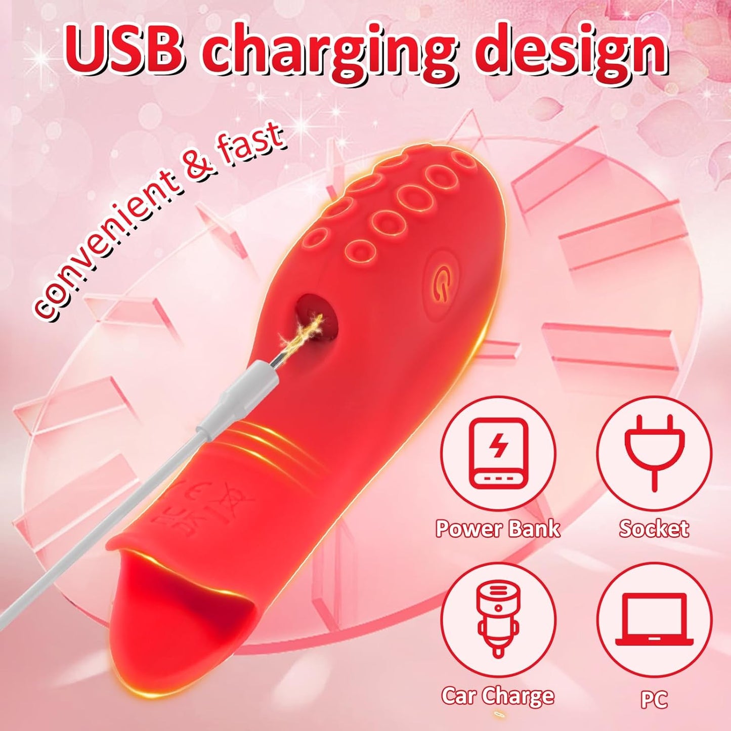 Finger Vibrator Sex Toys for Women- Quiet Pocket Vibrator with 10 Vibrations,G-Spot Clitoral Nipple Stimulator,Sexual Pleasure Tools for Female Mini Finger Vibrator Adult Toy,Solo Couples Play