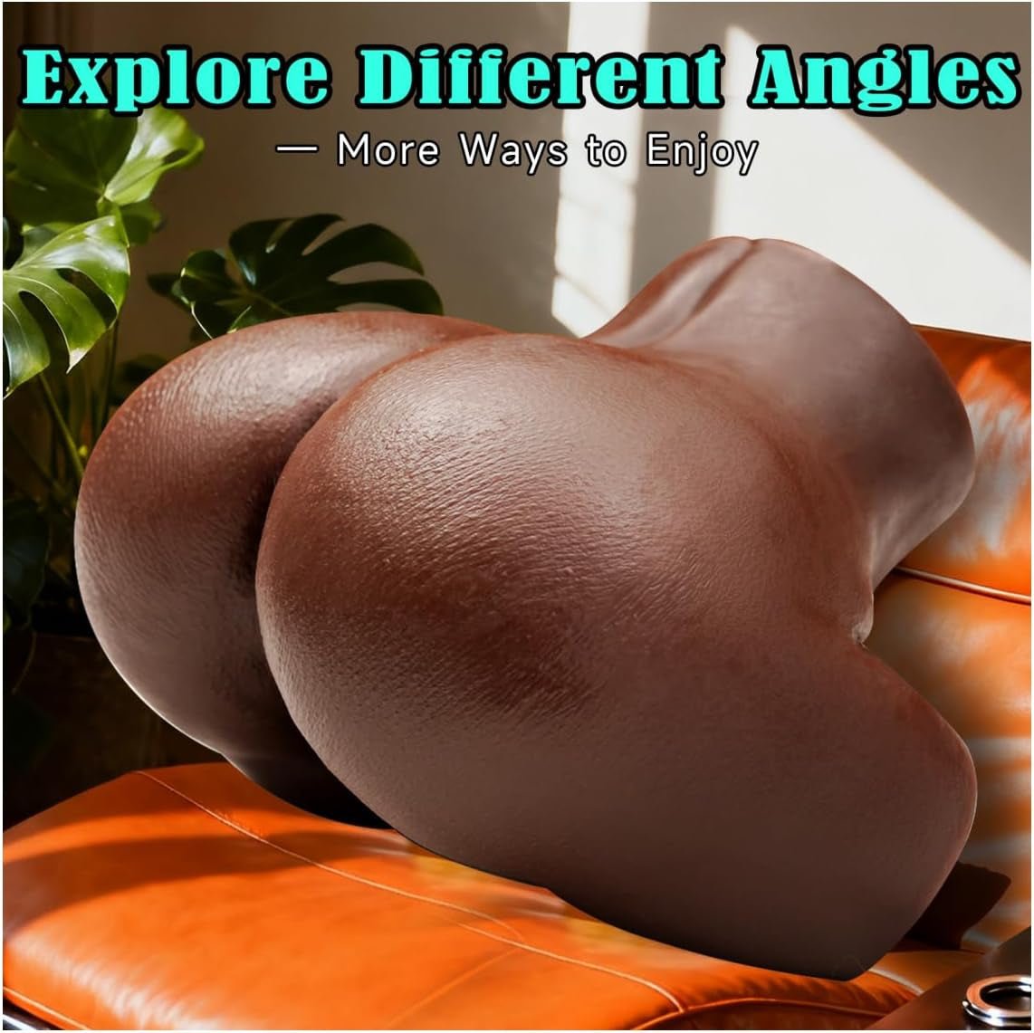 Black Goddess Realistic Sex Doll for Men, Natural Angle Fit Sex Dolls Sex Toy Big Ass Male Sex Toys Fake Pocket Pussy Stroker with 2 Hole Deeper Vagina & Tight Anal Soft Butt Adult Toys - SinfulX - 