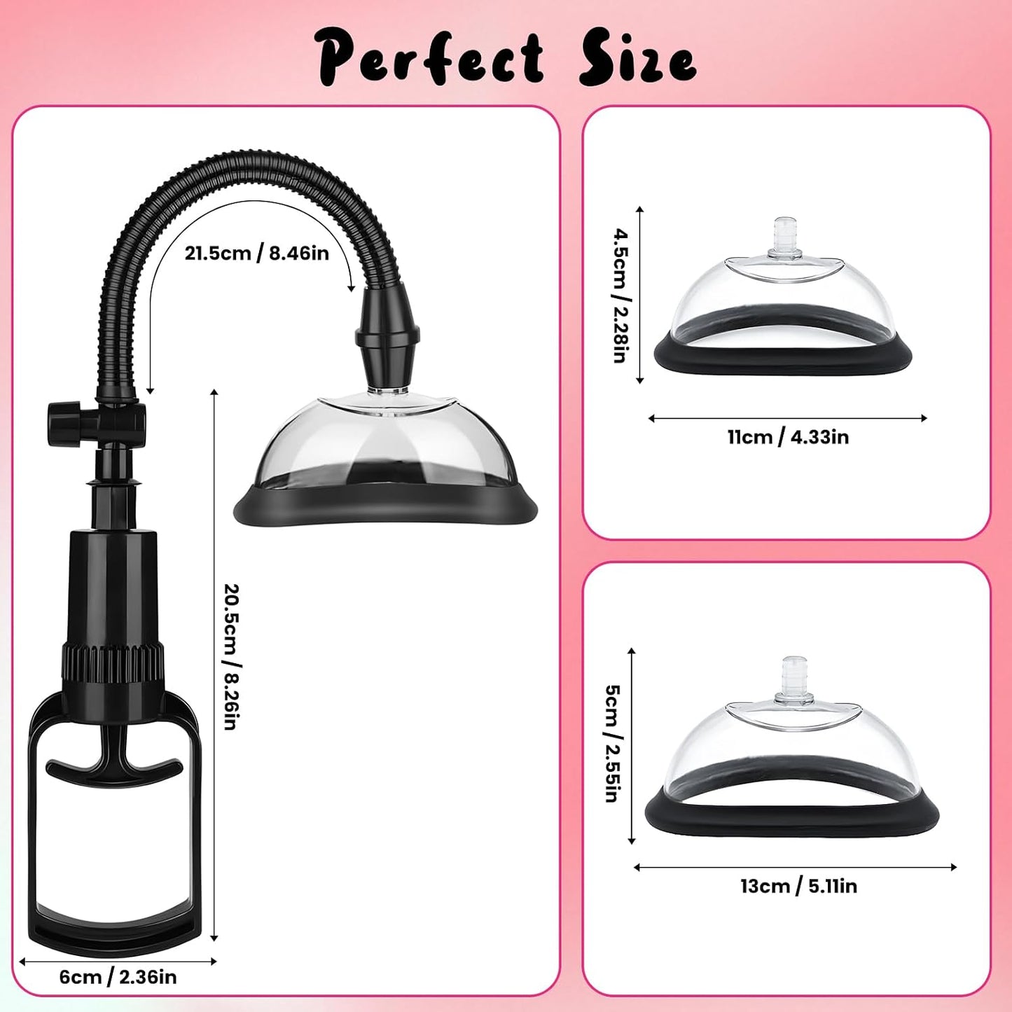 Pussy Pump Sexual Enhancers Sex Toys for Women, Manual Vagina Pump Clit Pump for Intense Stimulation, Adult Toys Clitoral Stimulator to Increases Sensation and Enhances Sexual Pleasure Tools for Women