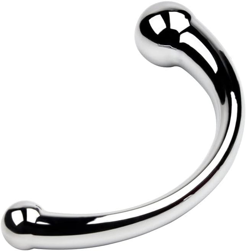 G - Spot Massage Dildo, Double Ended Dildo Anal Plug Stimulate Wand Fetish Plug with Solid Metal Curved Dual Ended Massage Wand Sex Adult Sex Toy for Women Men (Large) - SinfulX - 