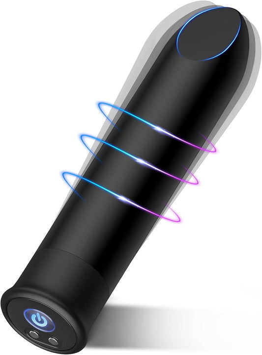 Bullet Vibrator with Angled Tip for Precision Clitoral Stimulation, Discreet Rechargeable Lipstick Vibe with 10 Vibration Modes Waterproof Finger Vibrator Nipple G-Spot Stimulator Sex Toys for Women