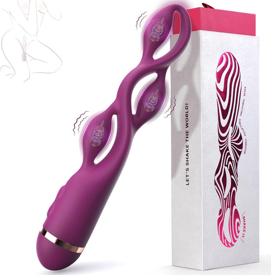 TriCurve Triple Stimulation G - Spot Wand Vibrator 10 Modes - SinfulX - Personal Care > Sexual Wellness > Wand Vibrator