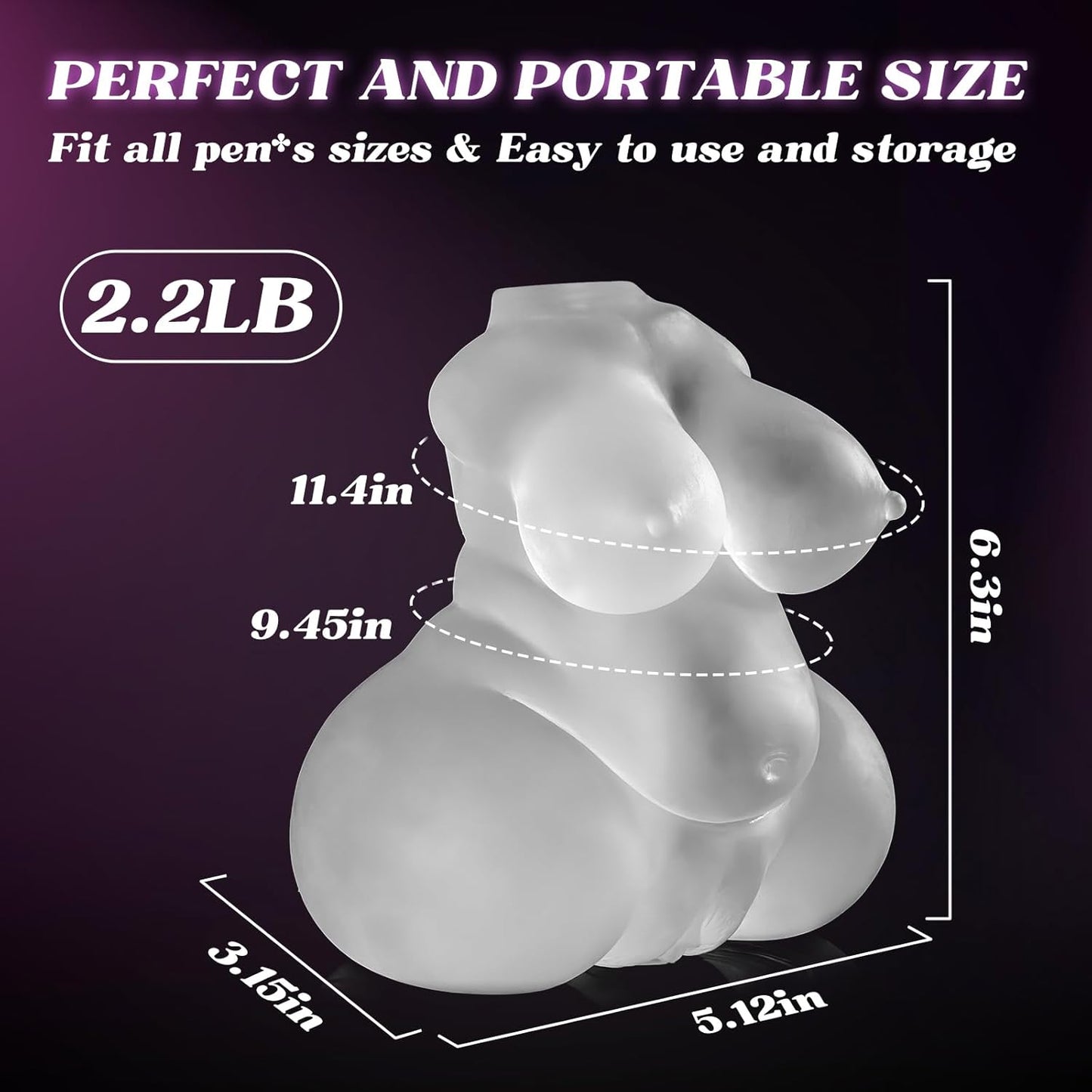 CurvyVision Transparent BBW Sex Doll Stroker - SinfulX - 