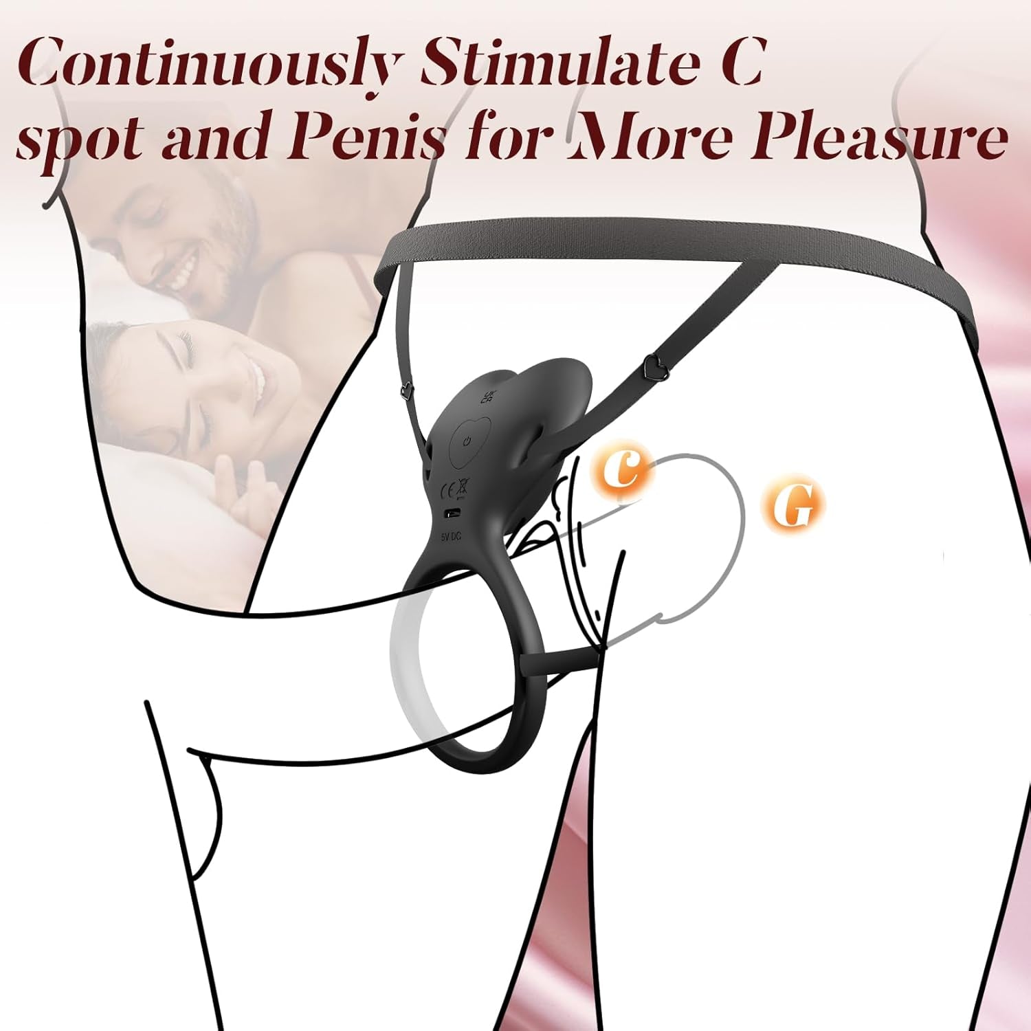 FlexSyncX Wearable Cock Ring Clit Stimulator App 10 Modes - SinfulX - Personal Care > Sexual Wellness > Couples Cock Ring