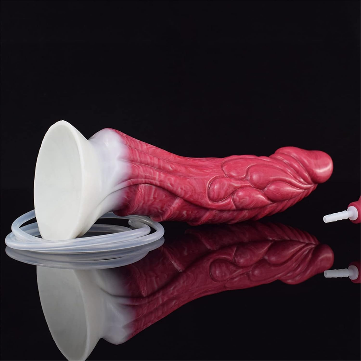 9.05'' Liquid Silicone Dildo Squirting Dildo, Realistic Animal Ejaculating Dildo with Strong Suction Cup, Monster Dildo Anal Dildo Sex Toy, Women Dildo Adult Sex Toy, Red - SinfulX - 