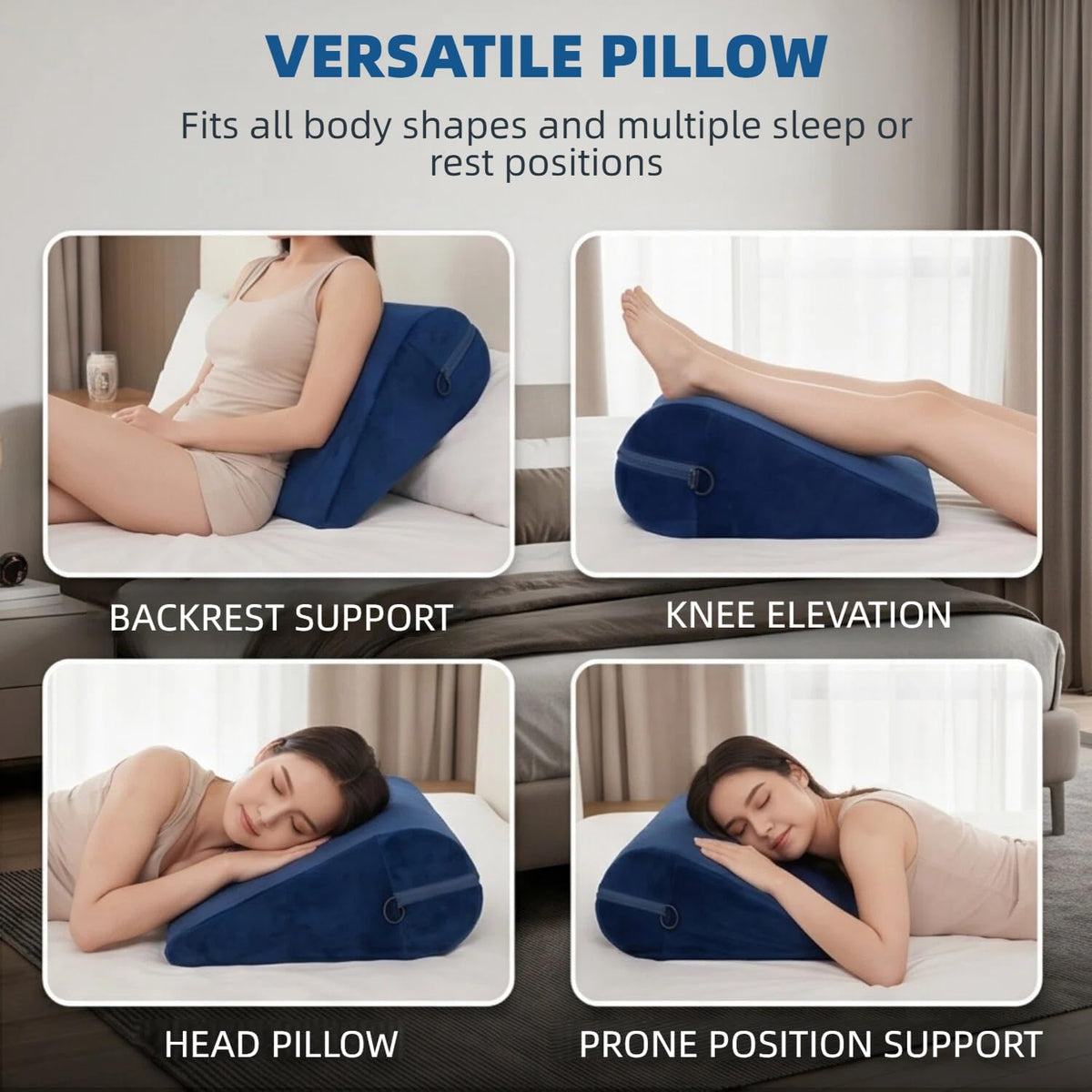 AzureRise Sex Position Pillow & BDSM Handcuffs | Blue - SinfulX -