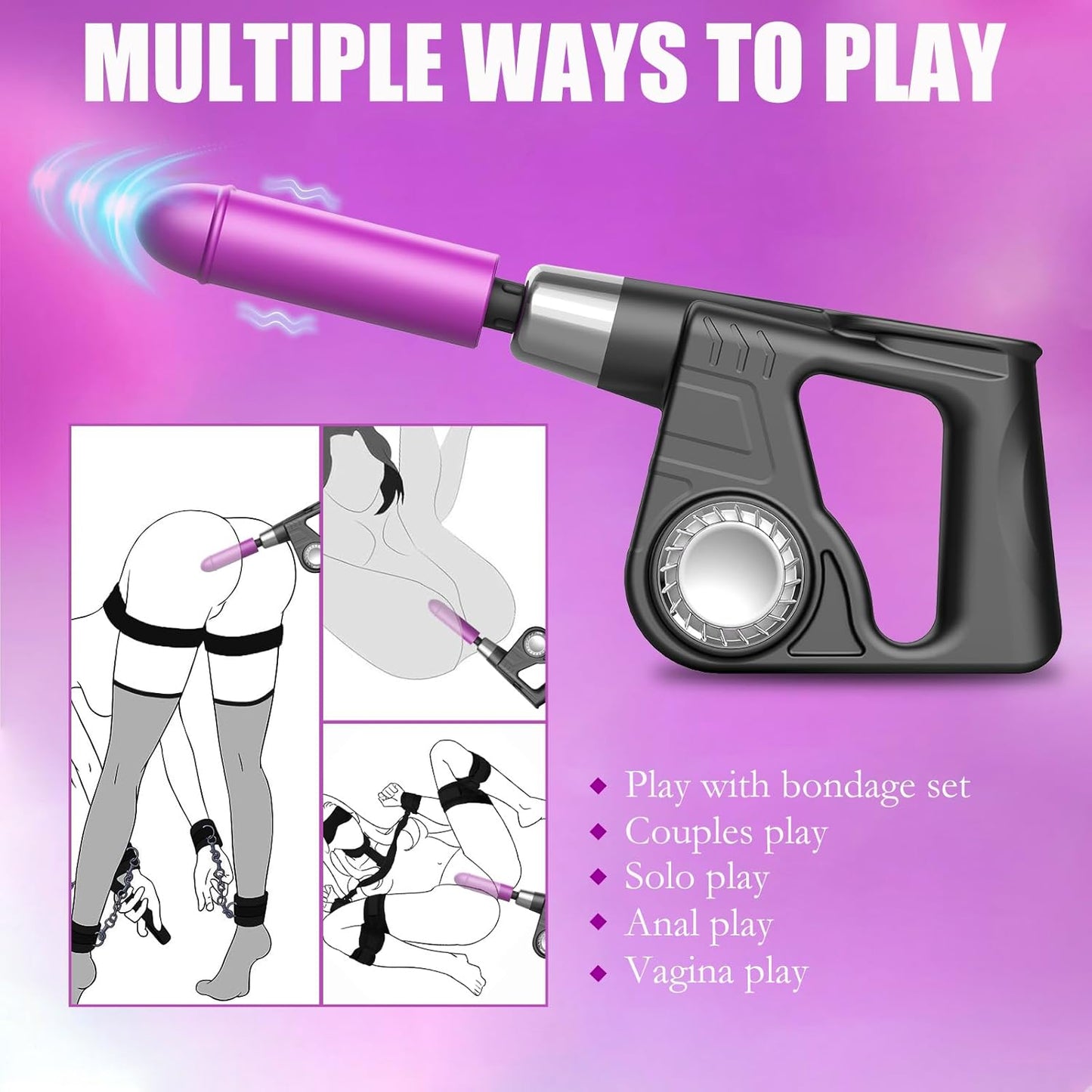 PulseHammer Handheld Thrusting Dildo Sex Machine - SinfulX - 