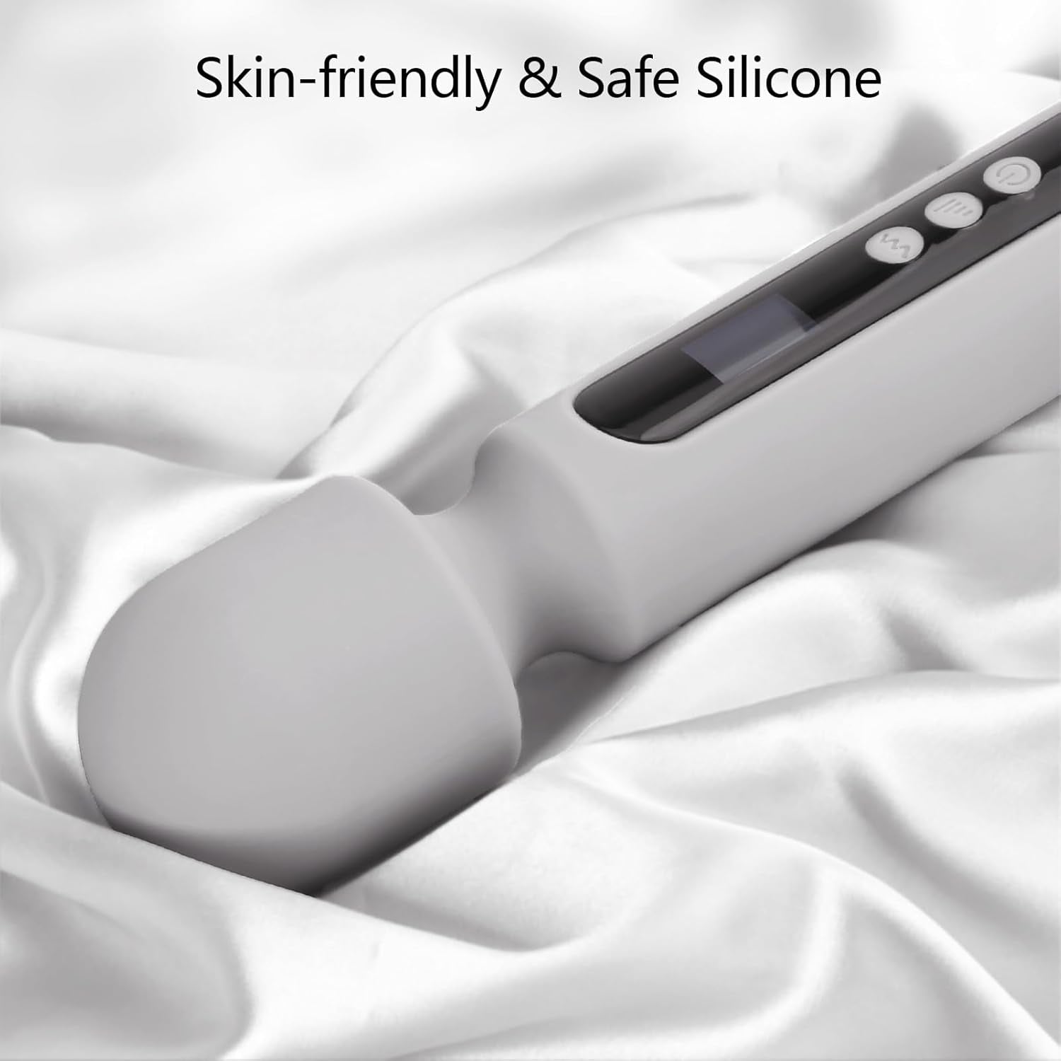 SteelAura 12" Wand Vibrator LCD Display 10 Modes Waterproof - SinfulX - Personal Care > Sexual Wellness > Wand Vibrator