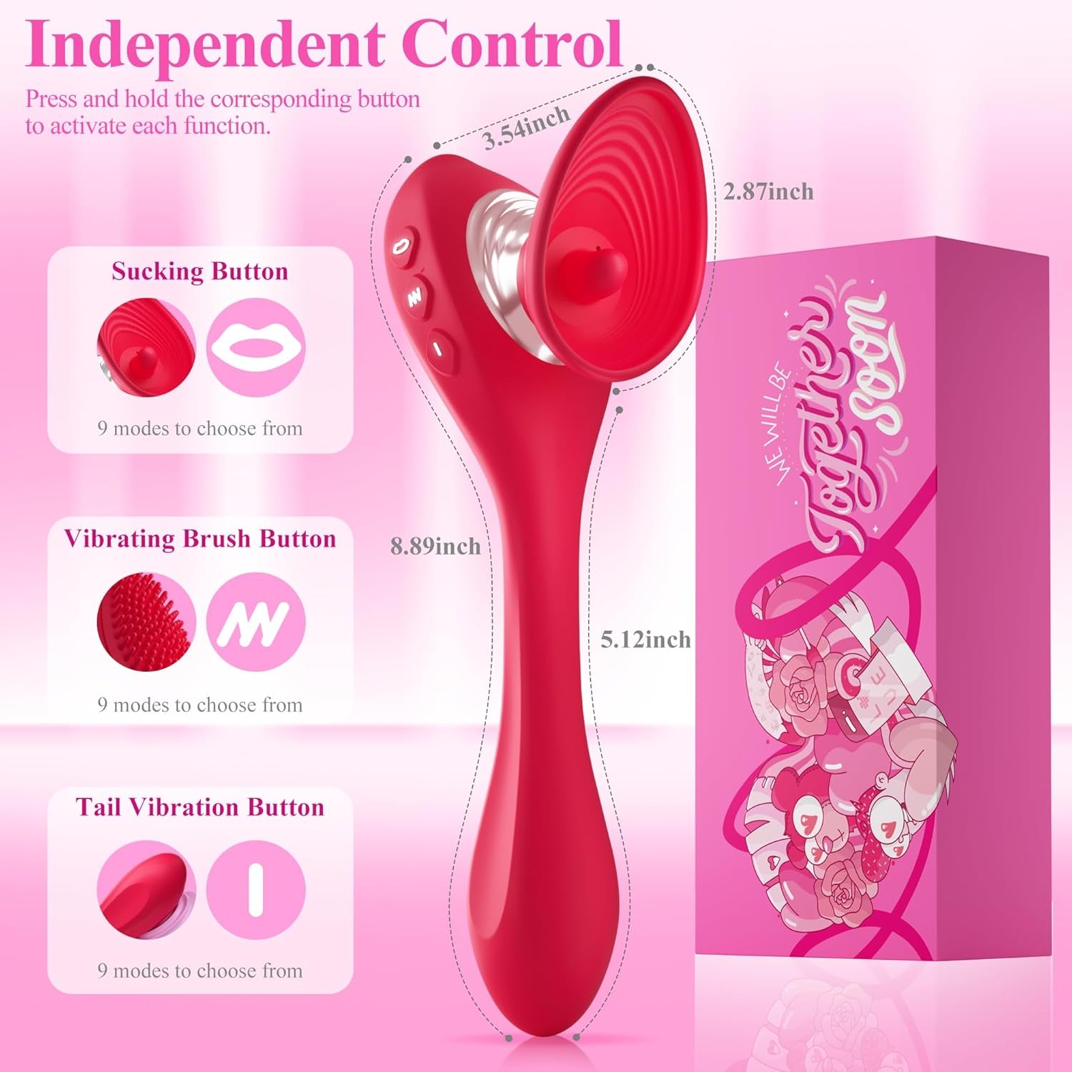 PetalFlex Tongue Clit Suction Dildo Vibrator 