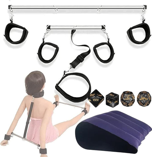 Bed Restraint for Queen Size Bed Sex Resistant Tie Legs and Arms for Women Ankle Wrist Restraints Bondaged Restraints Kit Adults for Couples King Bed Spreaders Bar Bonage Sweater 6RB9PU - SinfulX - 